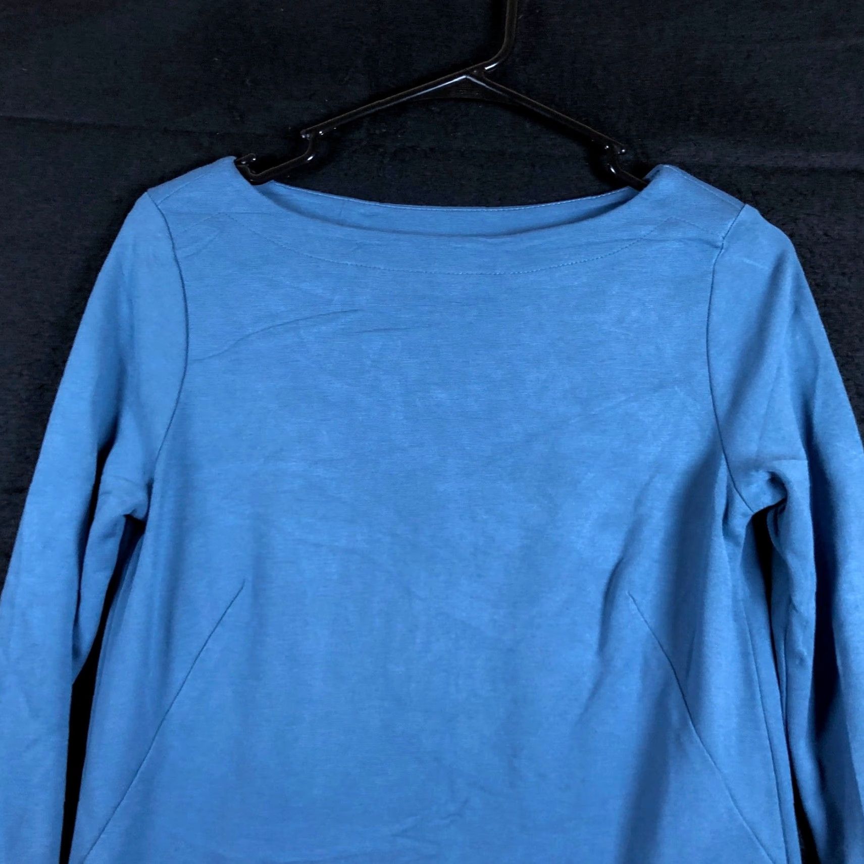 Vintage J Jill Sweater Dress Blue Ponte Long Sleeve Crew Neck XS Womens Knit Dress Counterpart Size XS / US 0-2 / IT 36-38 - 2 Thumbnail