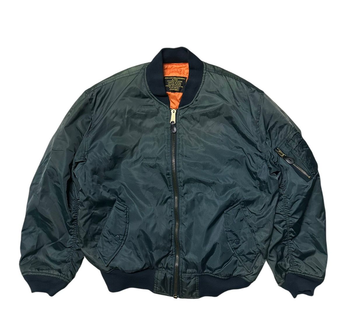 Vintage Vintage 90s I.T plain military bomber jacket Size US L / EU 52-54 / 3 - 1 Thumbnail