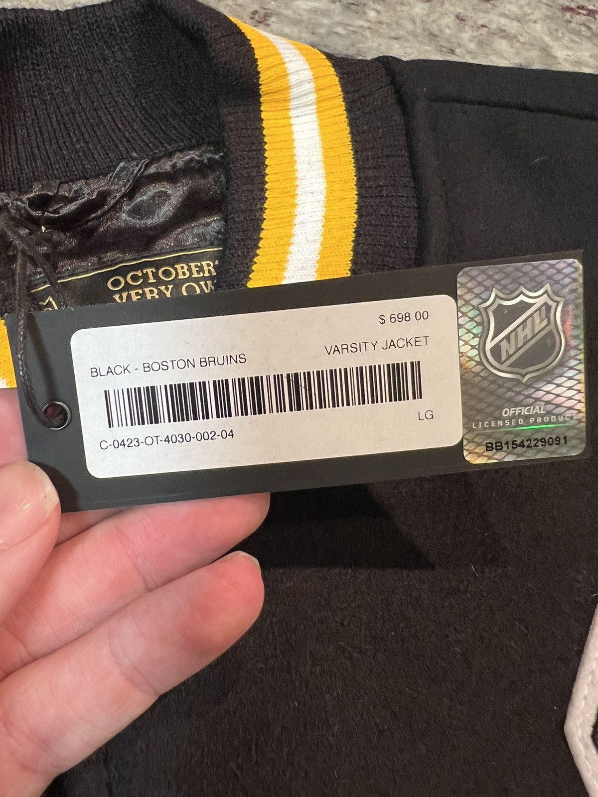 Drake OVO X NHL - BOSTON BRUINS VARSITY JACKET Size US L / EU 52-54 / 3 - 10 Thumbnail