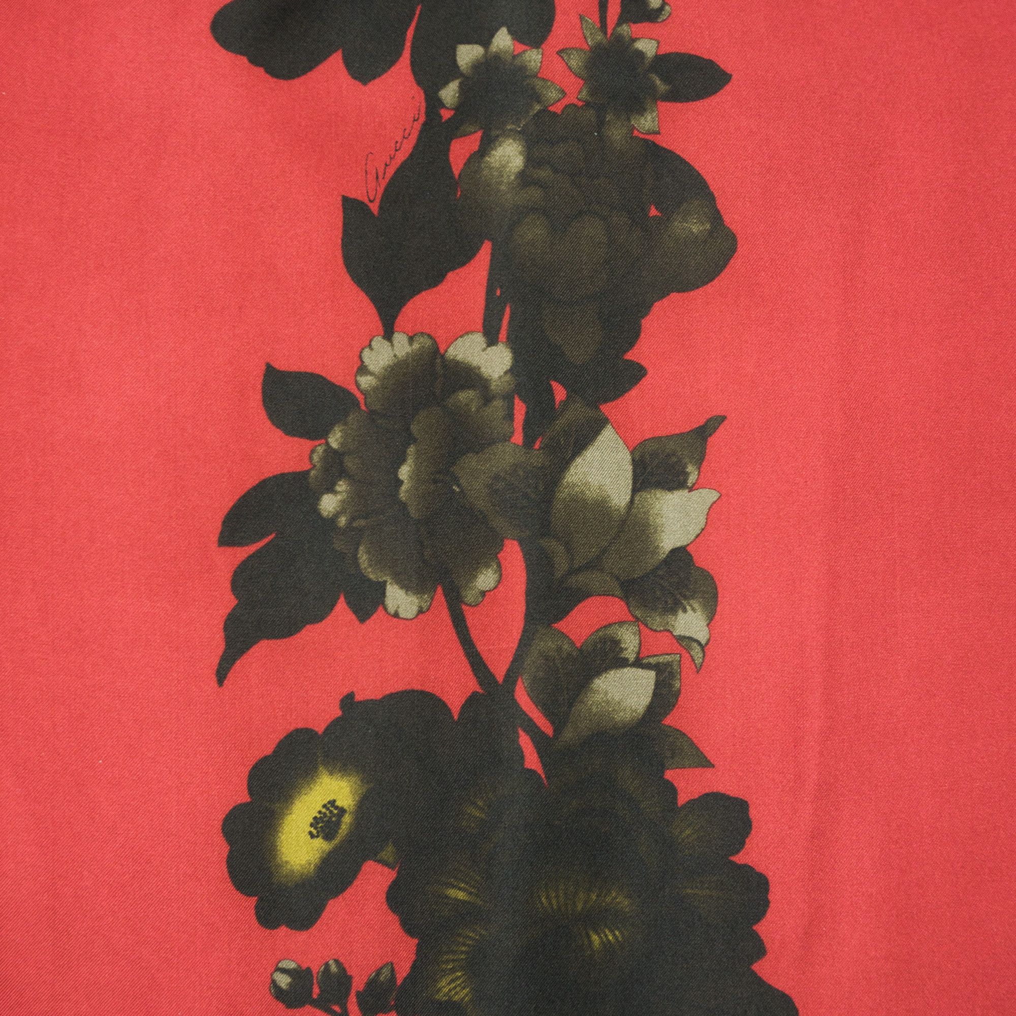Gucci Gucci SS01 Red Silk Floral Shirt Size US M / EU 48-50 / 2 - 5 Thumbnail