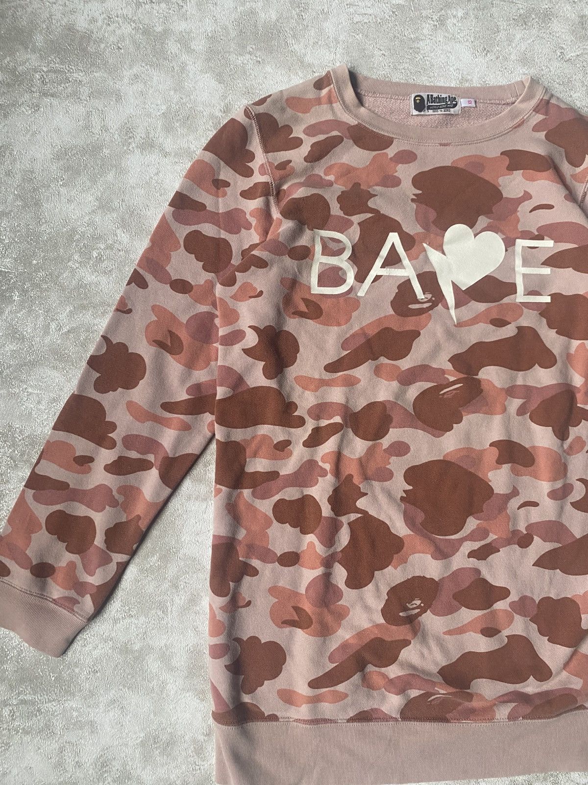 Bape Rare Crazy Pink Monogram Sweatshirt Bape Size XS / US 0-2 / IT 36-38 - 2 Thumbnail