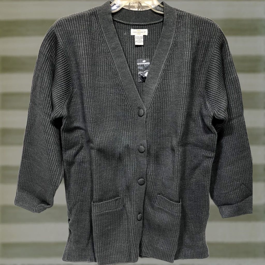 Vintage VINTAGE Yarn Works Gray Cardigan Sweater XL LongSleeve Classic Capsule Size XL / US 12-14 / IT 48-50 - 1 Thumbnail