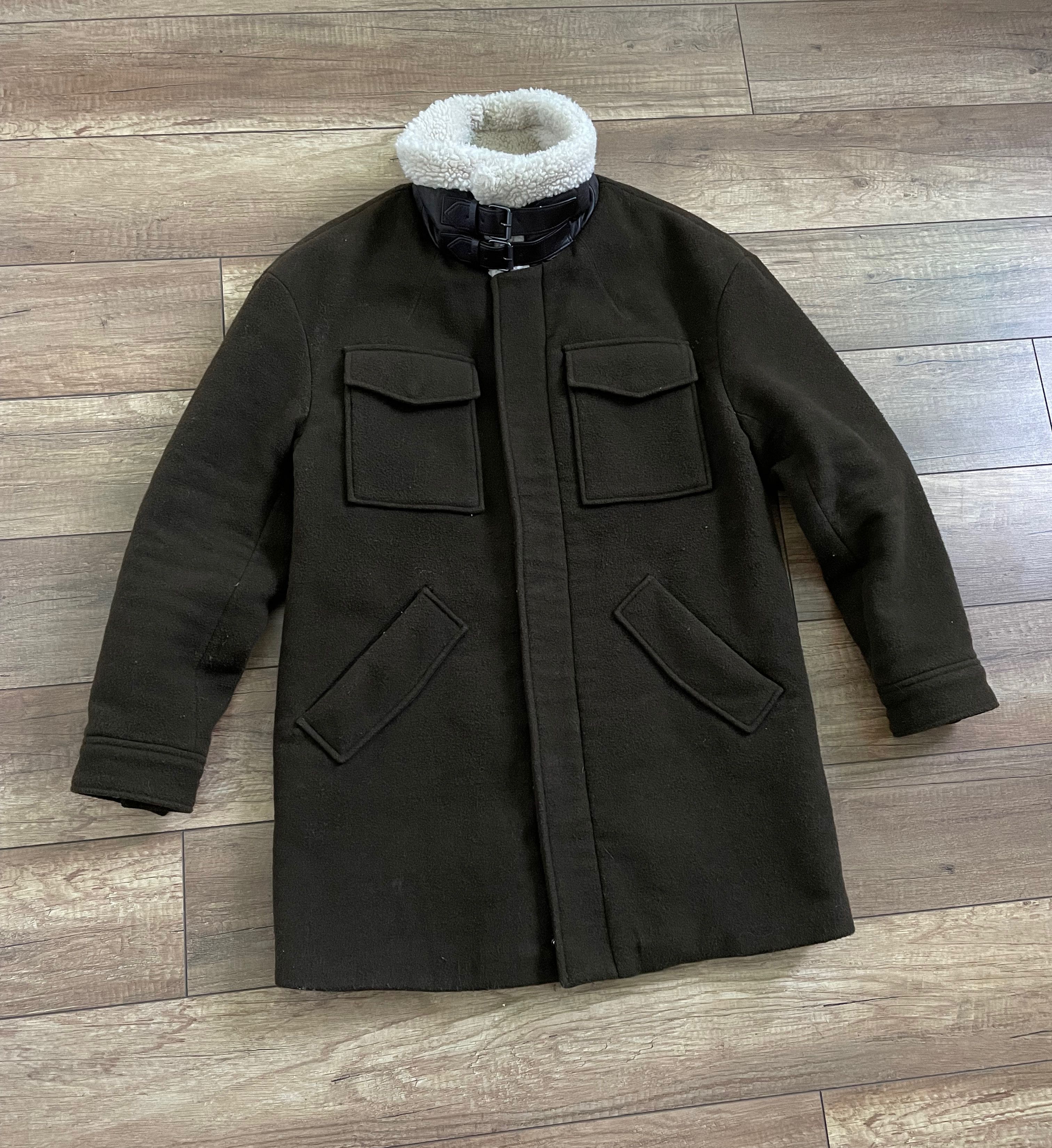 Zara Zara Man Wool Long Shearling Military B3 Jacket Coat Size US M / EU 48-50 / 2 - 1 Thumbnail