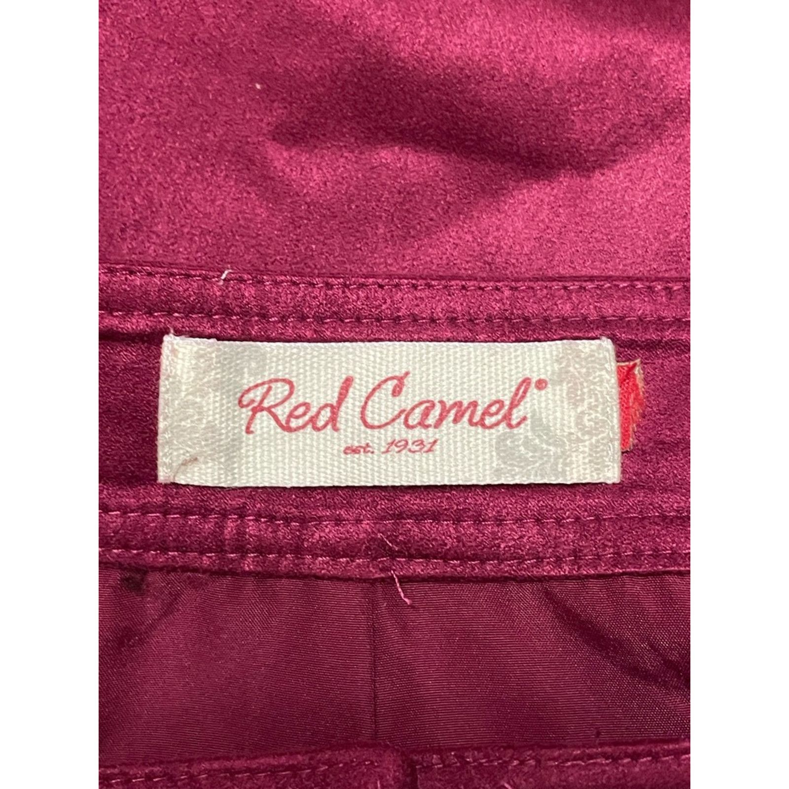 Other Red Camel A-Line Mini Skirt Scalloped Hem Retro Red W US XS Size 26" / US 2 / IT 38 - 7 Thumbnail