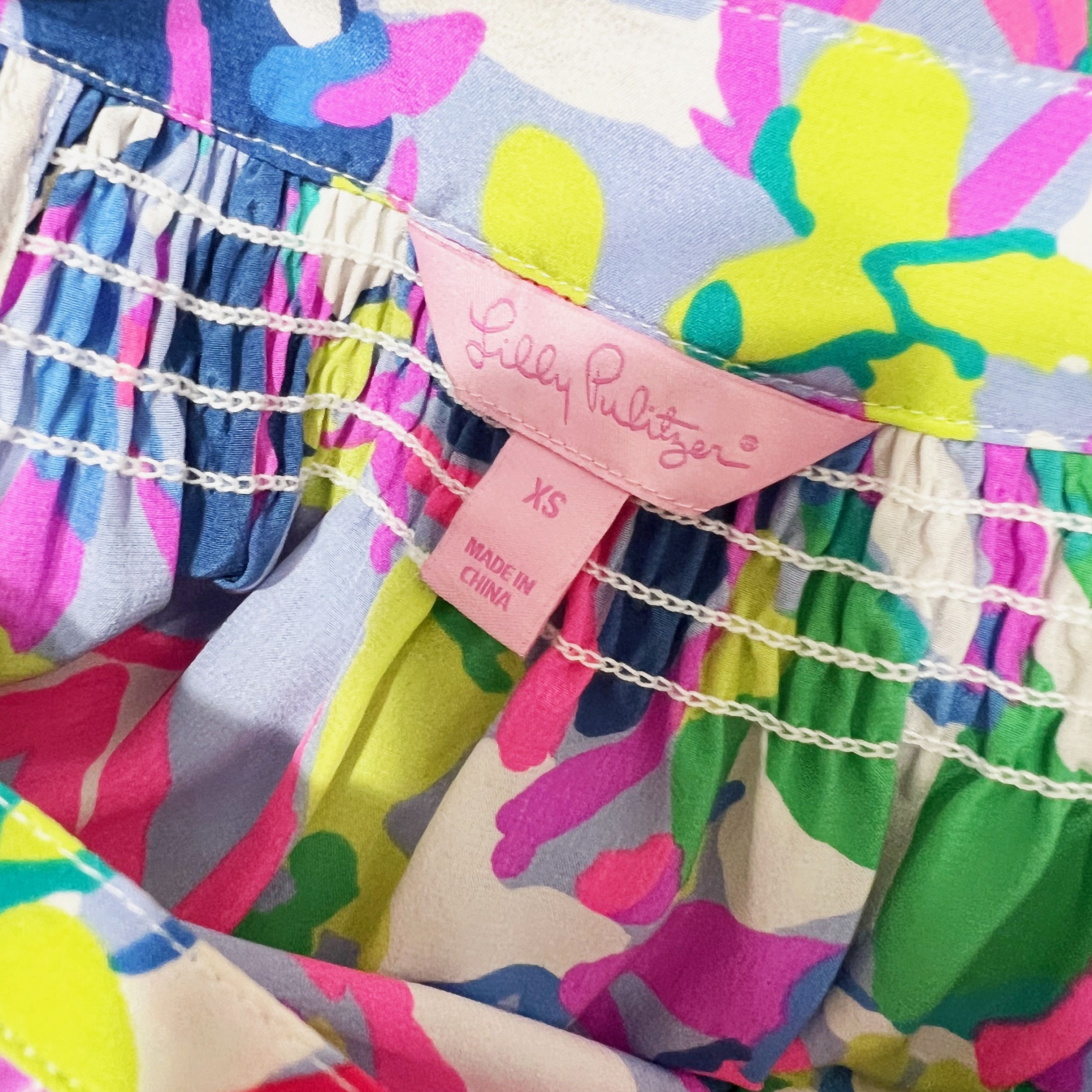 Lilly Pulitzer Lilly Pulitzer Bailey Silk Chiffon Sleeveless Size XS / US 0-2 / IT 36-38 - 2 Thumbnail
