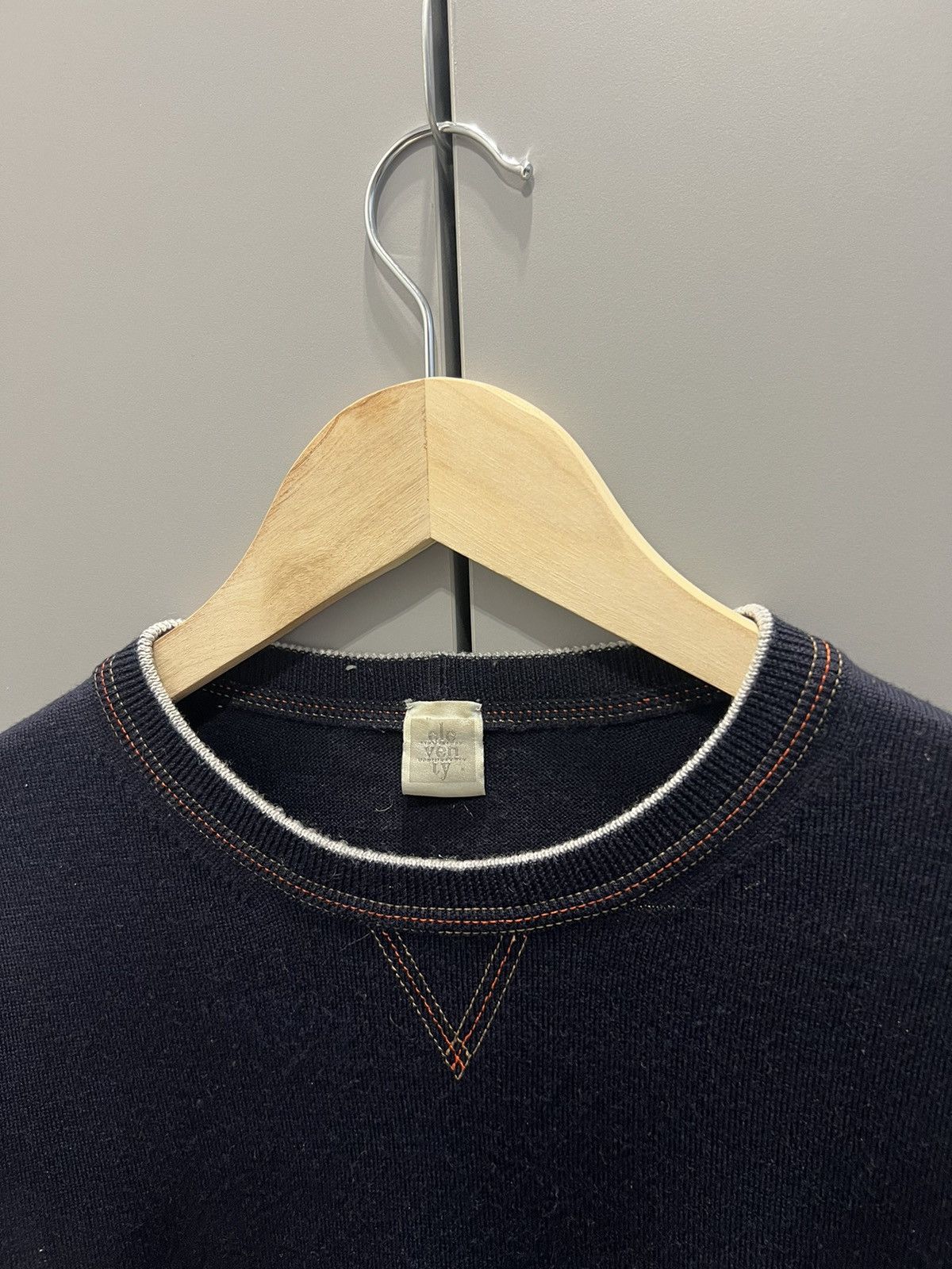 Eleventy Eleventy Decorative Stitching Sweater Blue Wool Medium Size US M / EU 48-50 / 2 - 4 Thumbnail