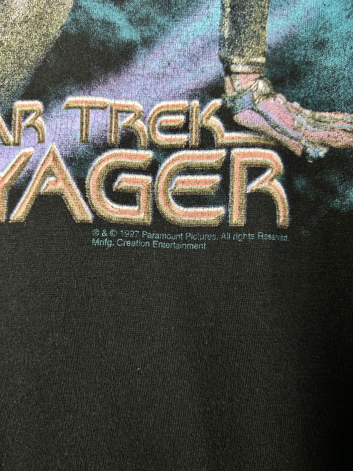 Vintage 90s Star Trek Voyager 1997 Seven Of Nine Jeri Ryan Tee XXL Size US XXL / EU 58 / 5 - 5 Thumbnail