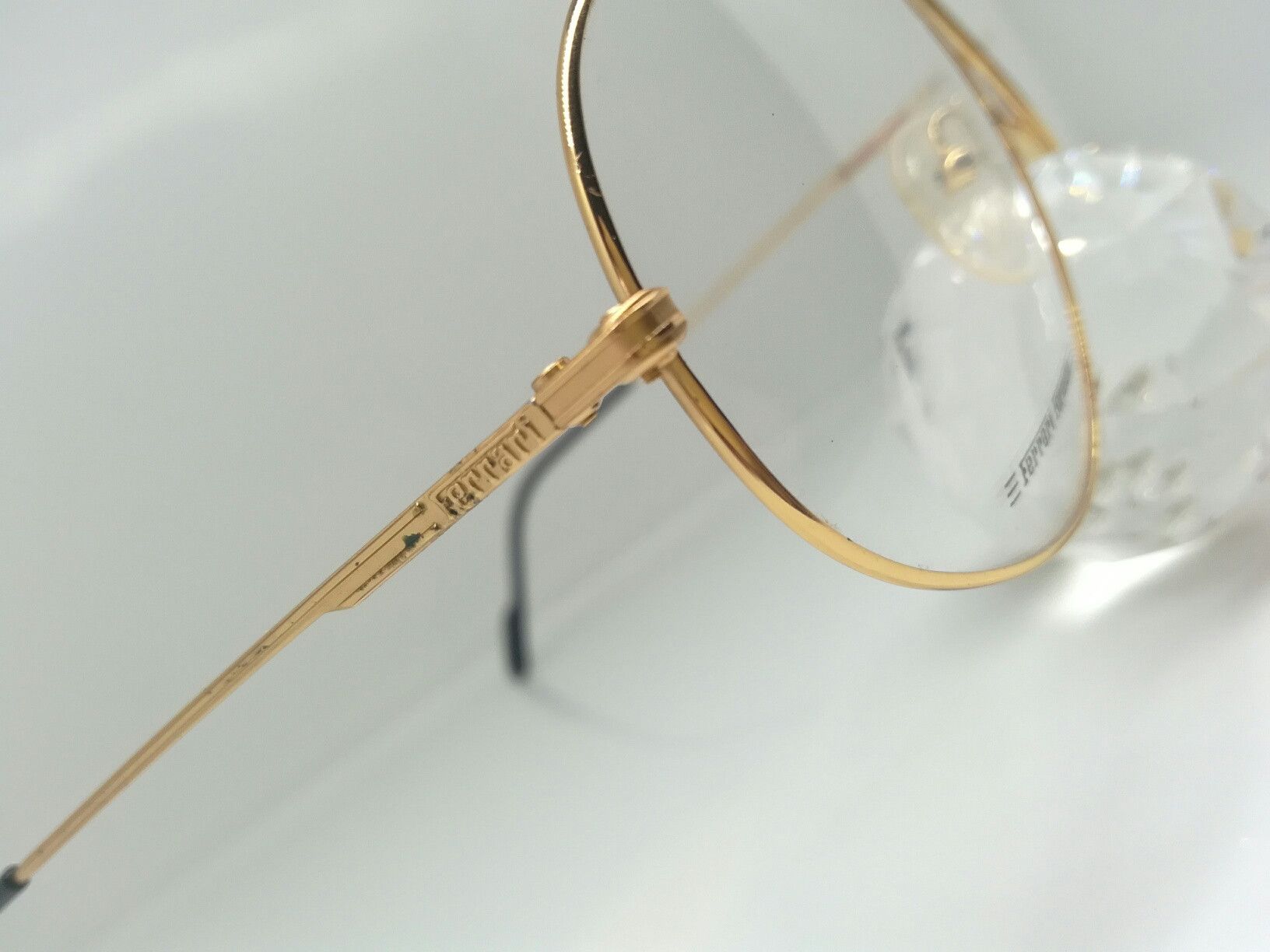 Ferrari Vintage Ferrari F42 Gold Eyeglasses Frame Italy NOS Size ONE SIZE - 9 Thumbnail