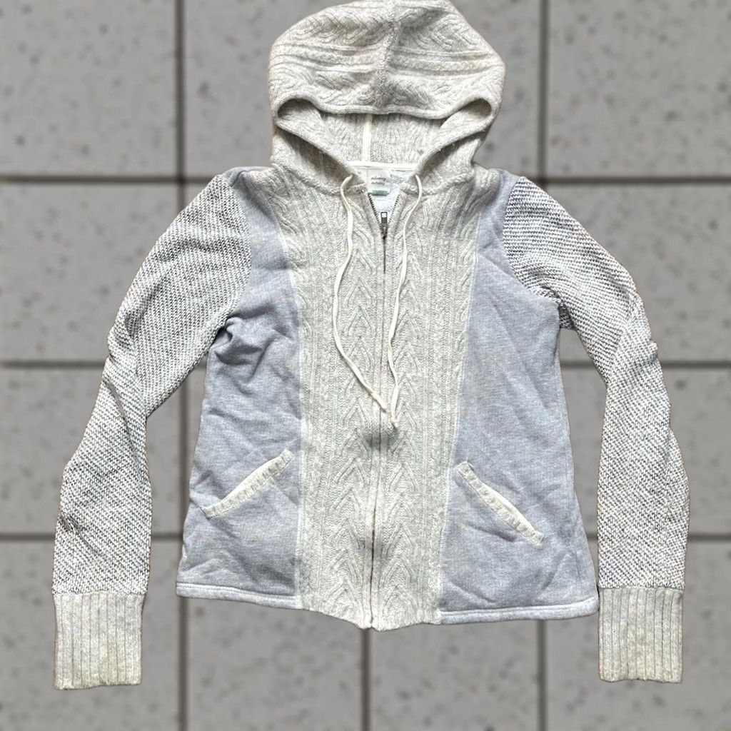 Anthropologie Anthropologie Saturday Sunday Hoodie Womens Small Gray Wool Blend Knit Full Zip Size S / US 4 / IT 40 - 1 Thumbnail