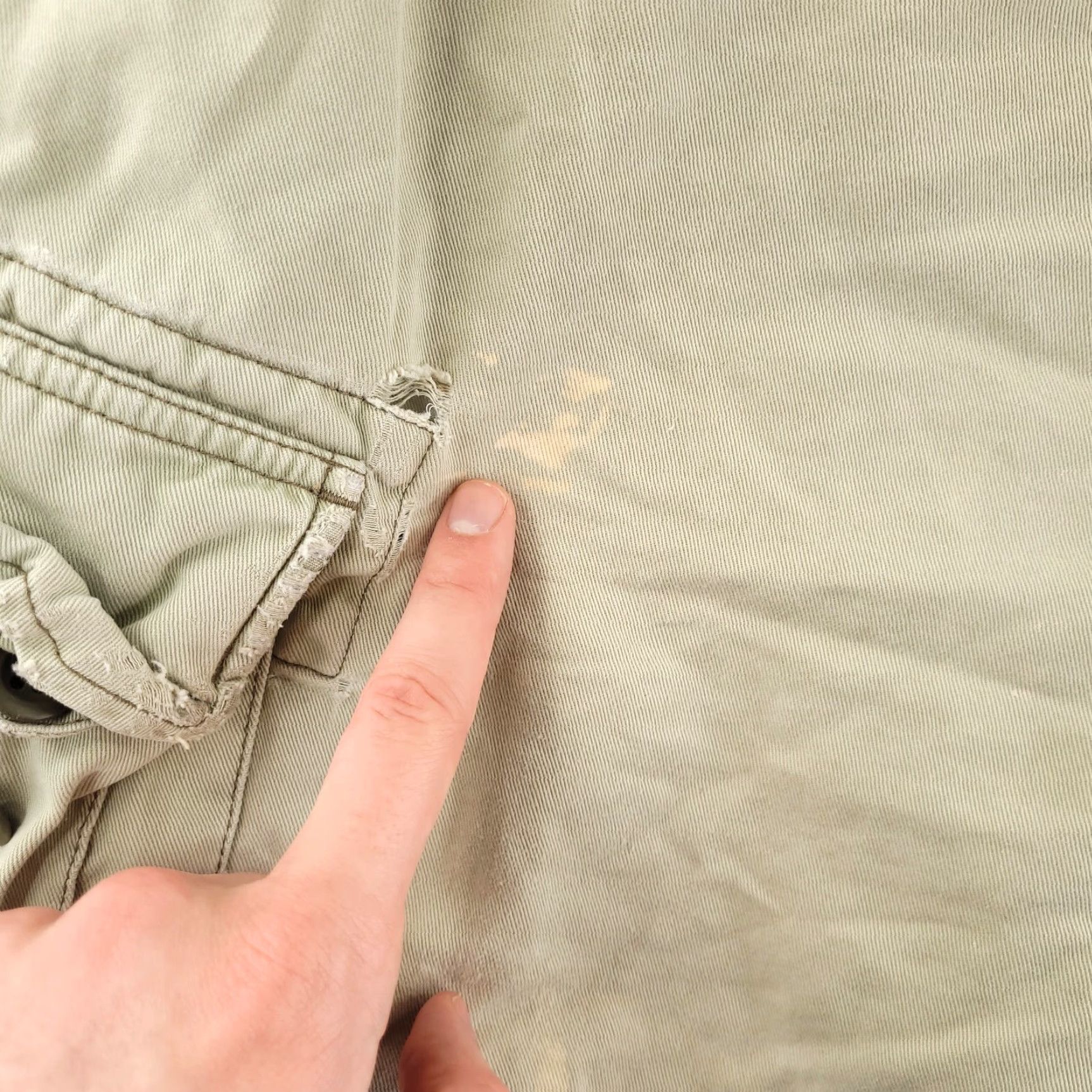 Polo Ralph Lauren VINTAGE Polo Ralph Lauren Cargo Shorts Mens 35 Mint Green Distressed Baggy Cotton Solid 90s Mens Size US S / EU 44-46 / 1 - 3 Thumbnail