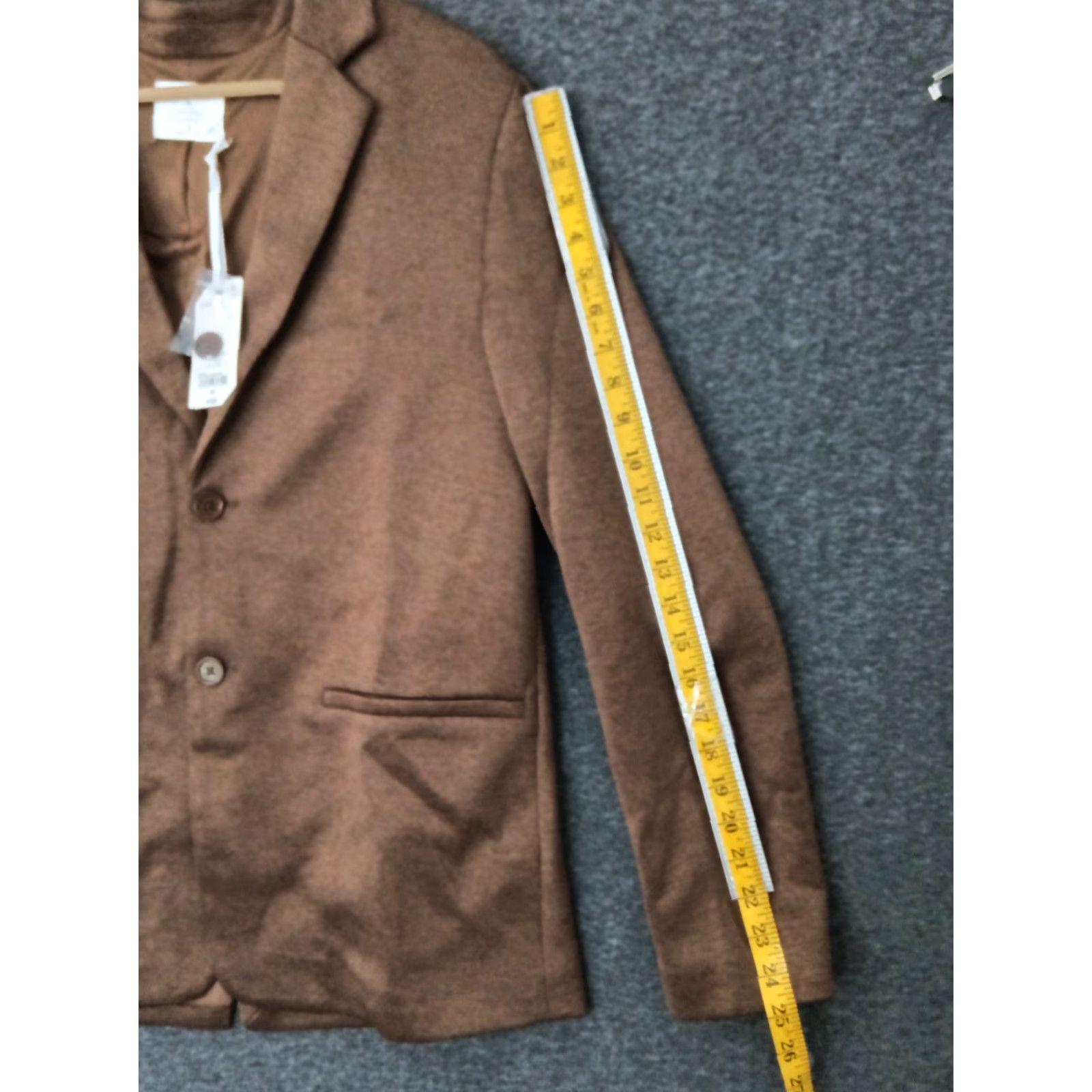 Vintage Stylus X LaDarius Campbell Lightweight Jacket Blazer Heather Warm Sand S Mens Blazer Jacket Regular Two-Button Family: Designer? (Wait) Size 36R - 7 Thumbnail