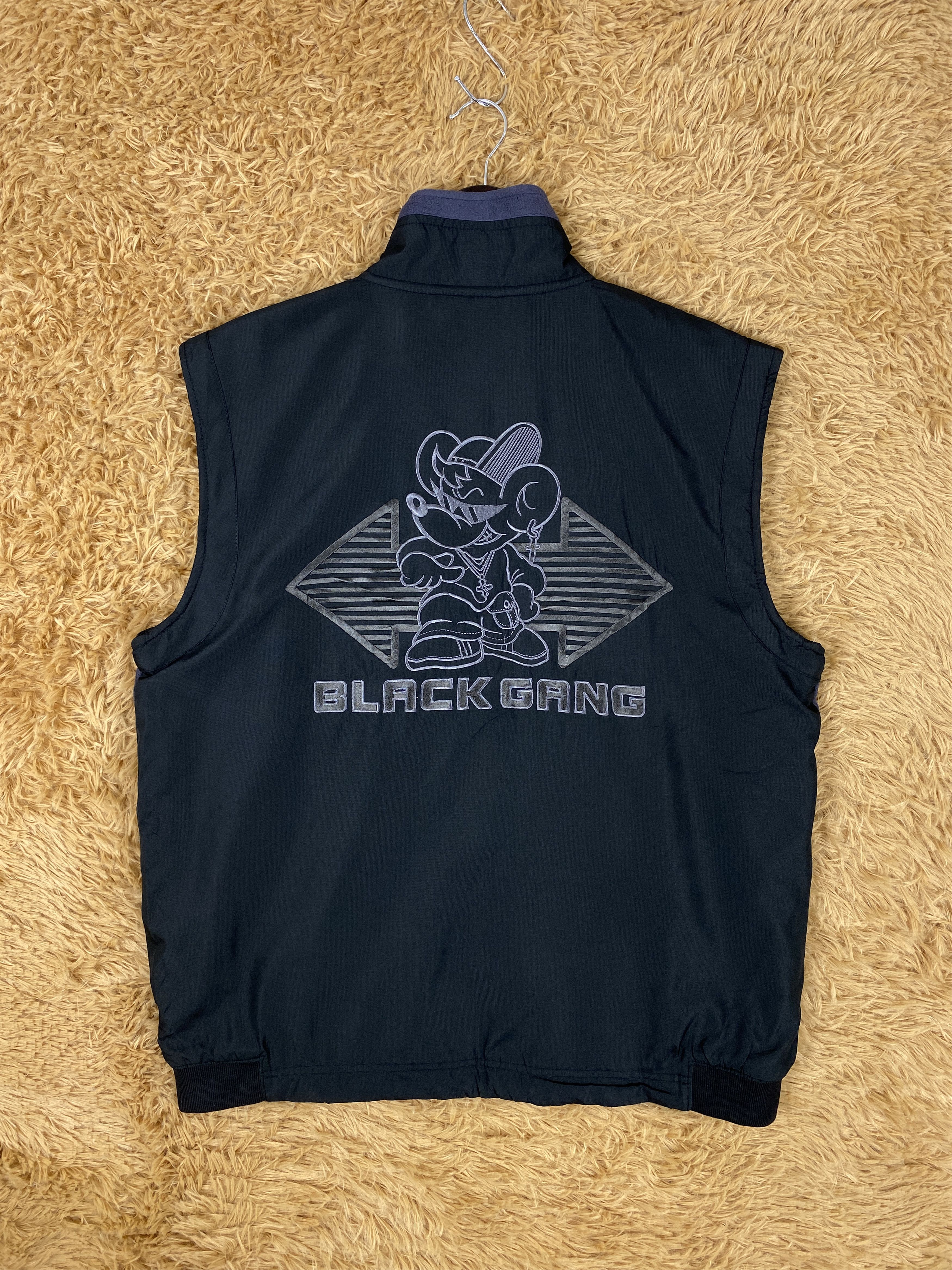 Japanese Brand Vintage Black Gang Fleece Lining Vest Size US S / EU 44-46 / 1 - 1 Thumbnail