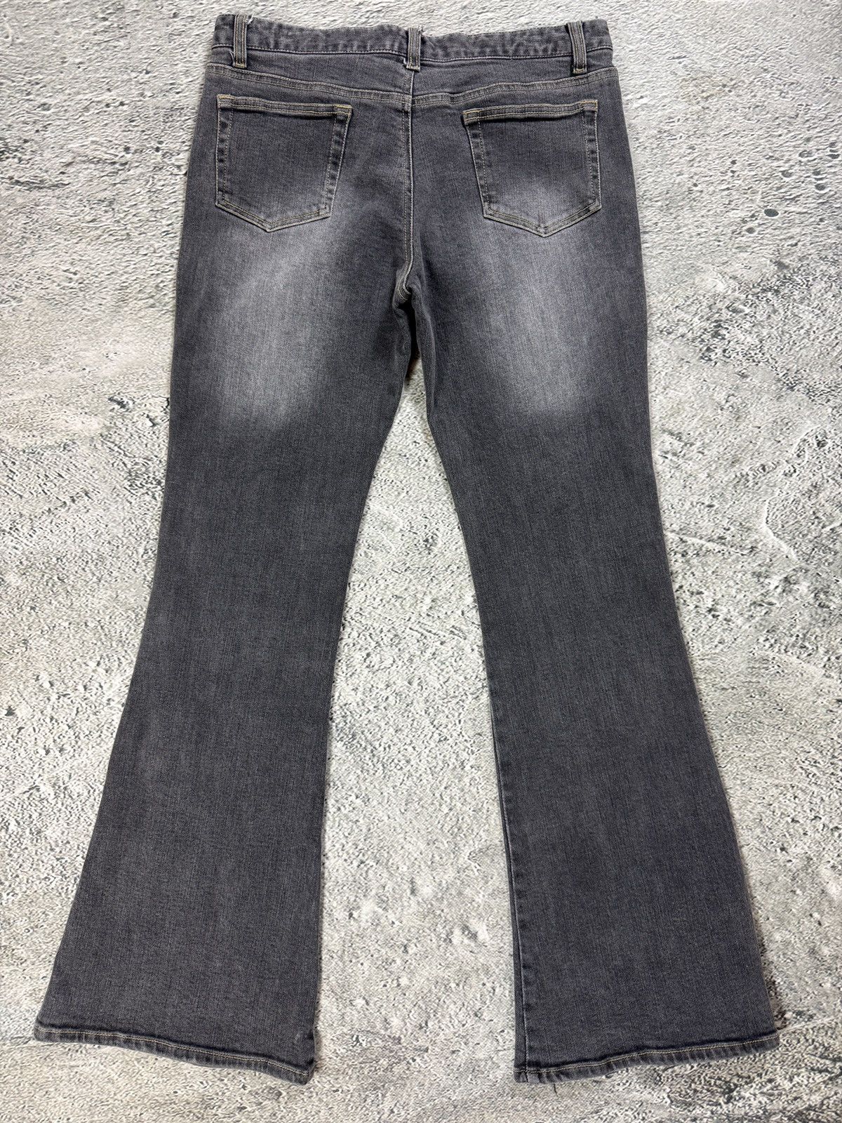 Vintage Vintage Y2K flared grey jeans studded Size US 30 / EU 46 - 5 Thumbnail