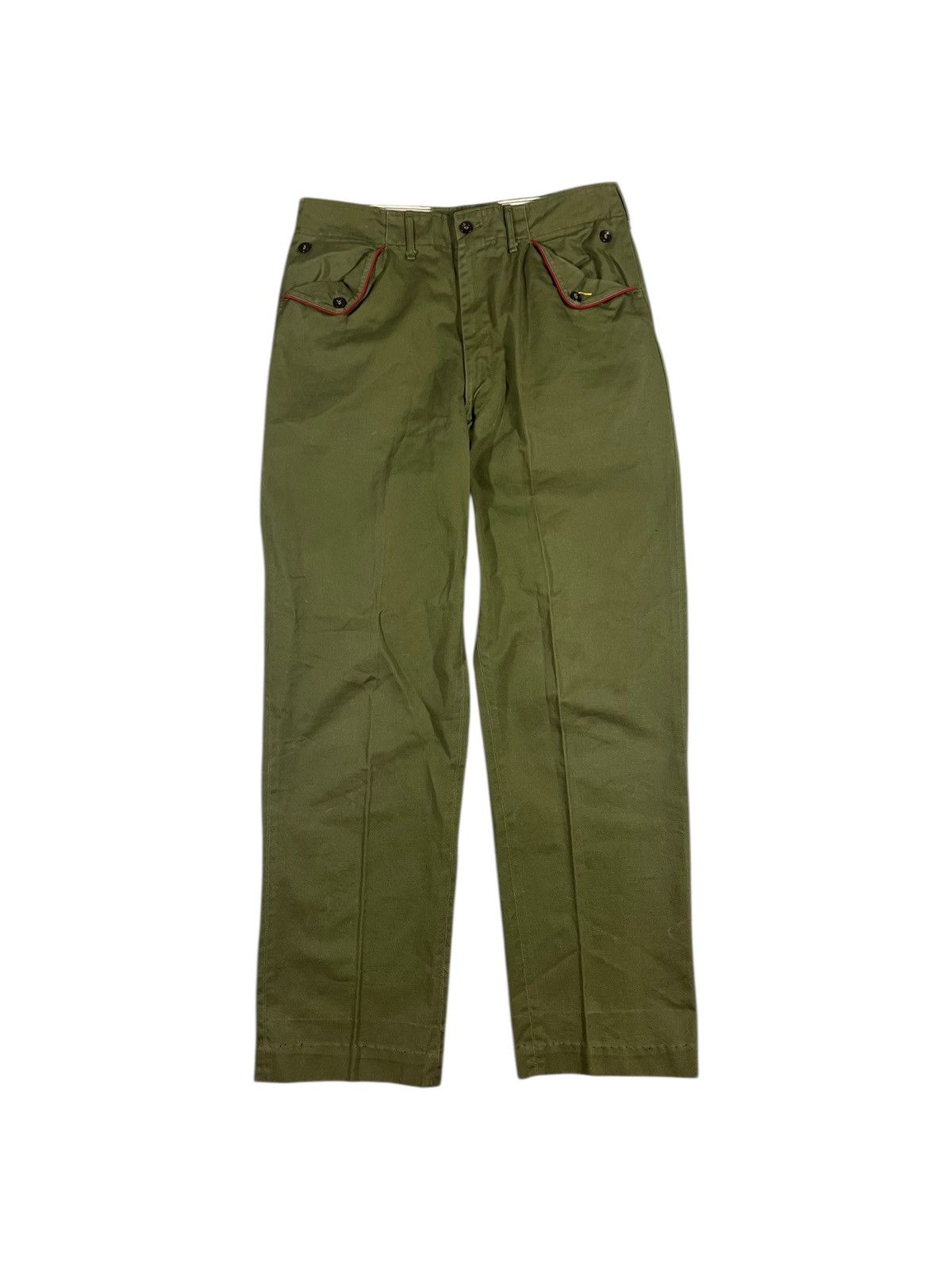 Vintage Vintage 60s Boy Scouts Uniform Pants Faded Green 30x28 Size US 30 / EU 46 - 1 Thumbnail