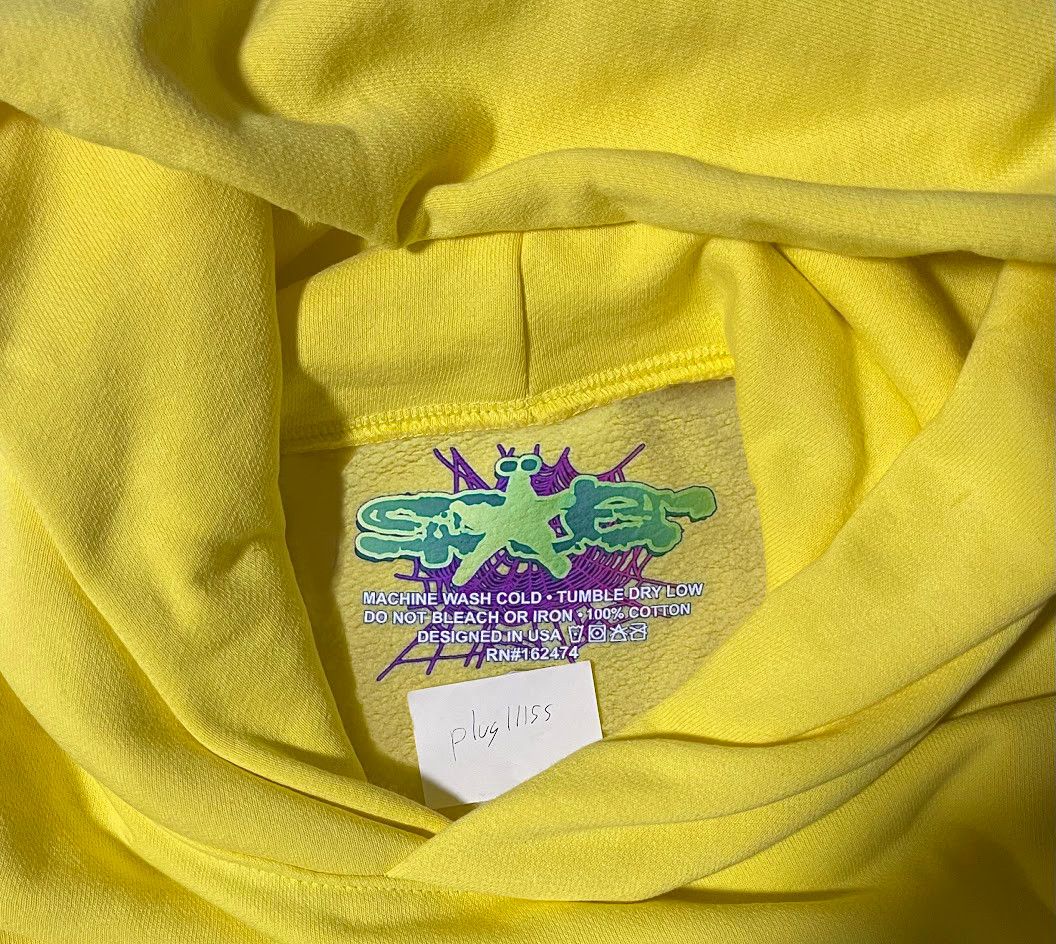 Young Thug Sp5der Beluga Hoodie Yellow Gold Large | Grailed