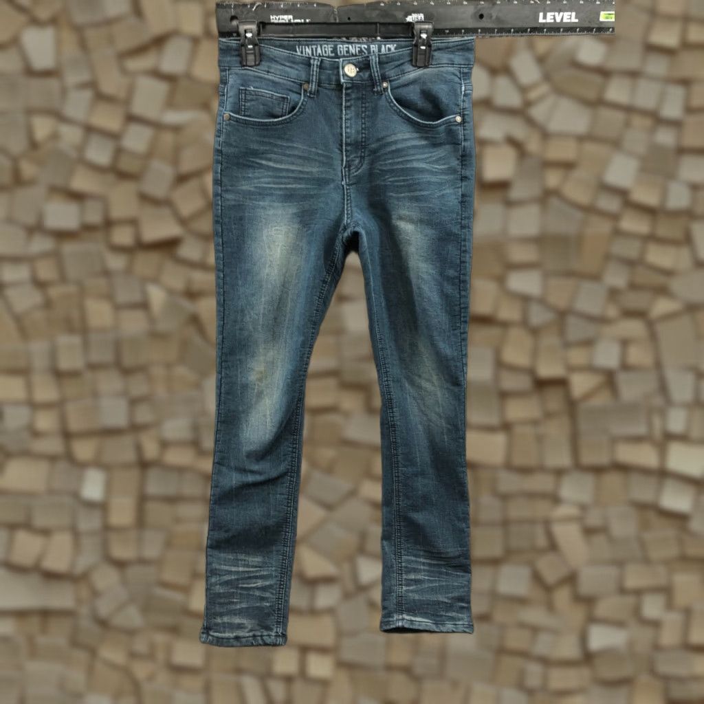 Vintage Vintage Genes Black Jeans Skinny Mens 28x30 Mid Wash Blue Size 28 Cotton Blend Denim 5-Pocket Size US 28 / EU 44 - 1 Thumbnail