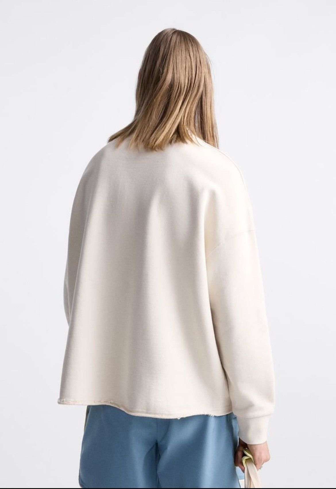 Rhude × Zara RHUDE x Zara Sweatshirt SIZE L beige big logo Size US L / EU 52-54 / 3 - 7 Thumbnail