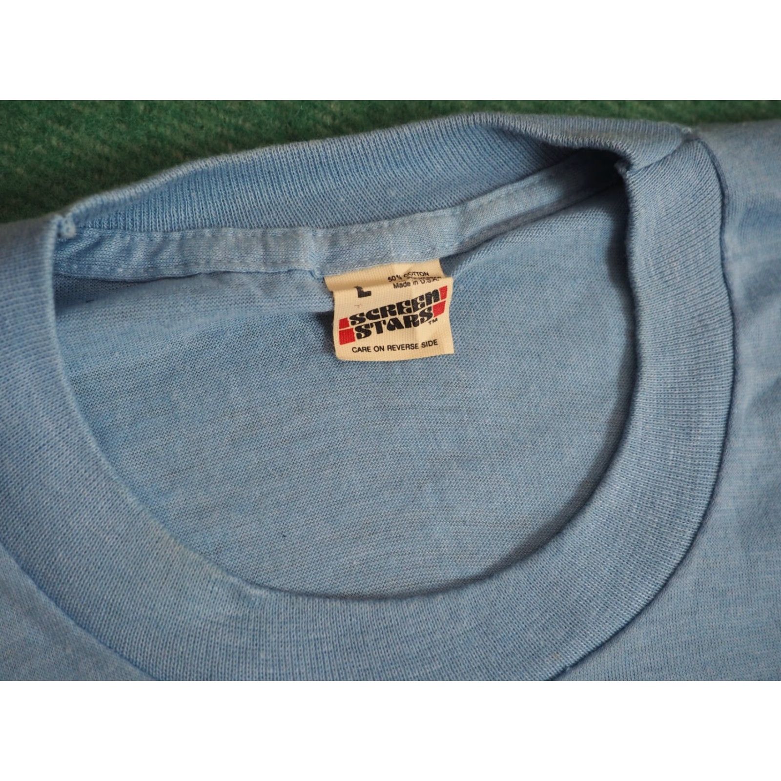 Vintage VTG 80s Screen Stars Seattle Tacoma Baseball Flames Blue 50/50 Tee T-Shirt M Mens Short Sleeve Cotton Blend Graphic Tee Size US M / EU 48-50 / 2 - 4 Thumbnail