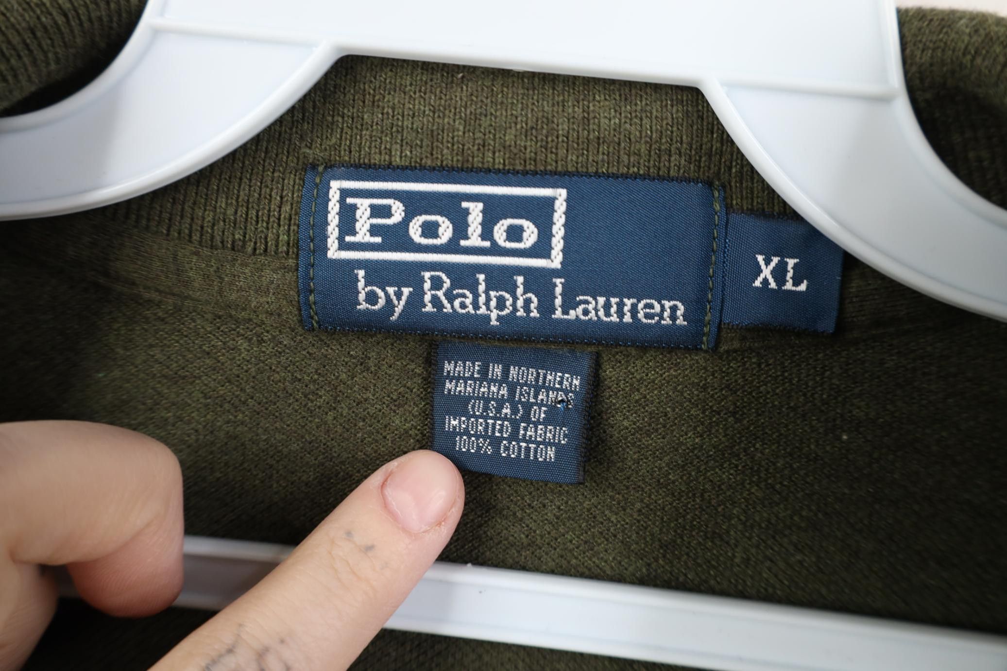 Polo Ralph Lauren Vintage 90s Ralph Lauren Long Sleeve Rugby Polo Green USA Size US XL / EU 56 / 4 - 6 Thumbnail