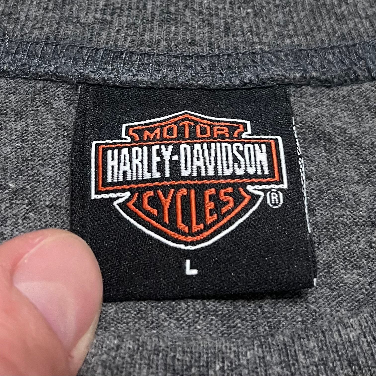 Harley Davidson Vintage Harley Davidson Green/Burgundy Graphic Long Sleeve Size US L / EU 52-54 / 3 - 4 Thumbnail