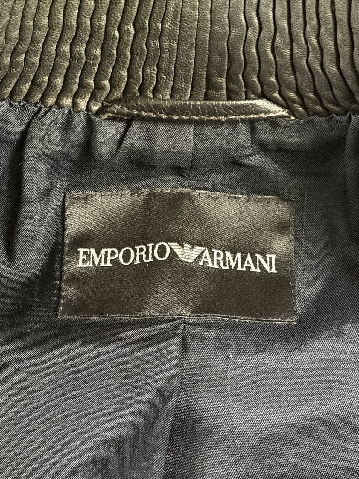Emporio Armani Emporio Armani Moto Biker Jacket Vintage Archive Brown black Size M / US 6-8 / IT 42-44 - 6 Thumbnail