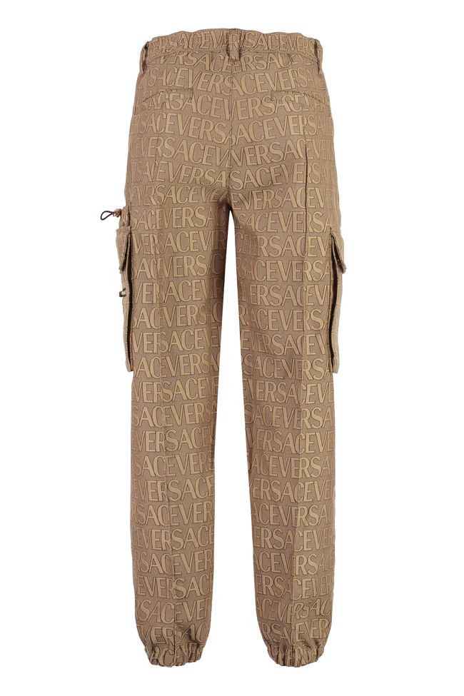Versace o1y0525 Logo Cargo Pant in Brown Size US 34 / EU 50 - 2 Thumbnail