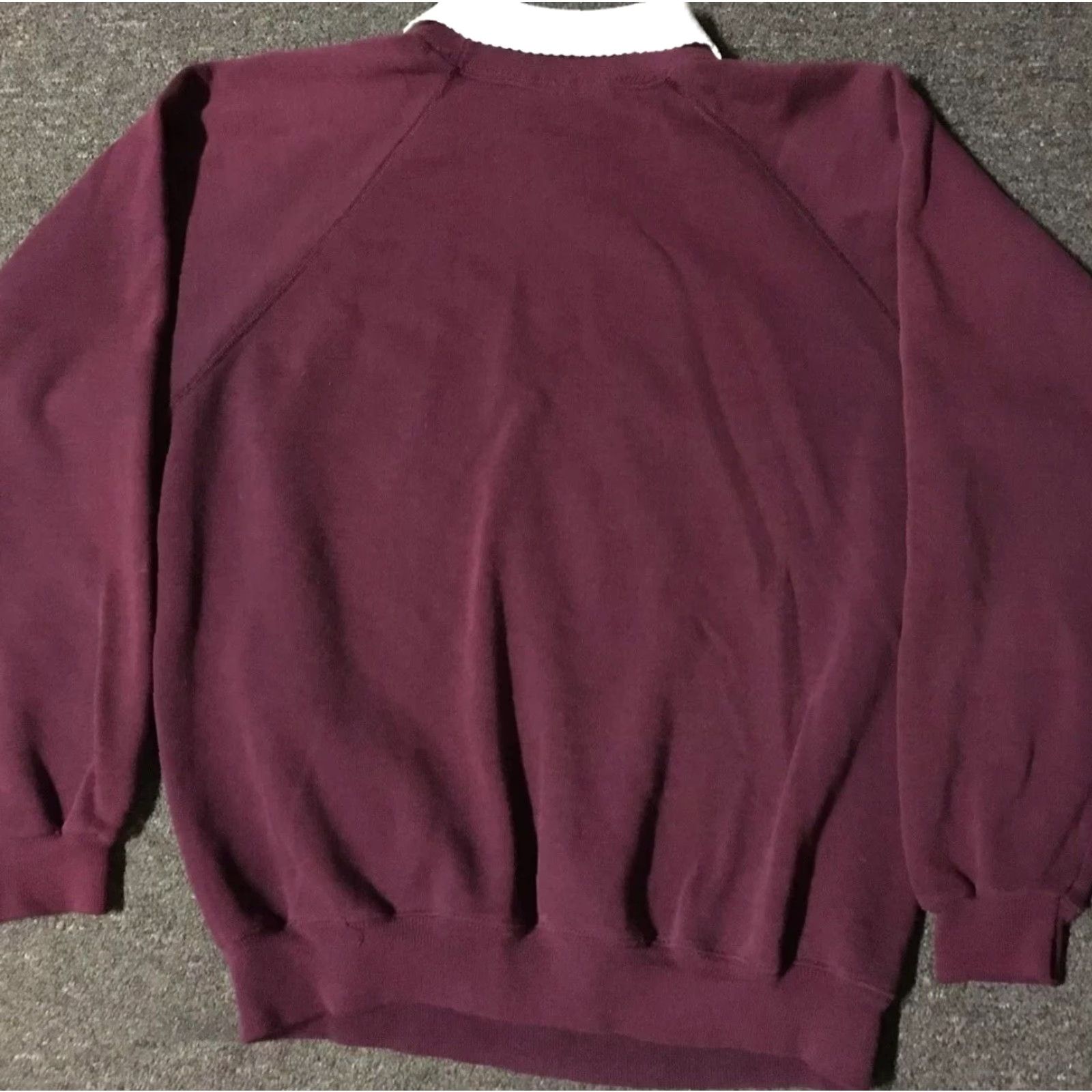 Vintage VINTAGE Morning Sun Sweatshirt Adult XL Burgundy Flower Heart Collared 80s 90s USA Grunge Love Size US XL / EU 56 / 4 - 5 Thumbnail