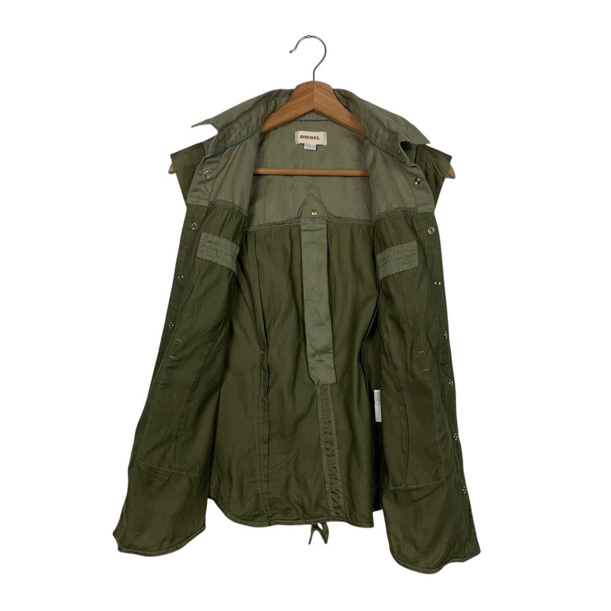 Diesel DIESEL Snap Button Green Vest #1671-C74 Size US M / EU 48-50 / 2 - 8 Thumbnail