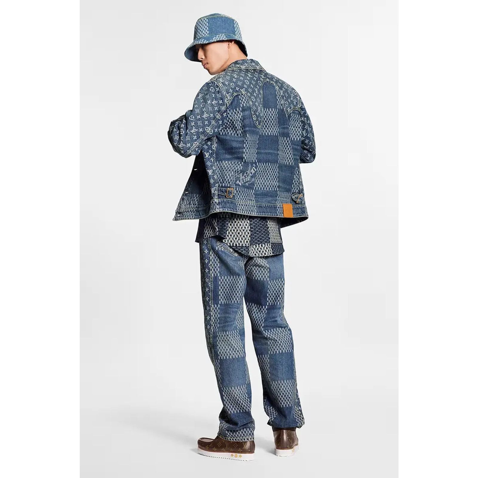 Louis Vuitton Louis Vuitton x Nigo Giant Damier Waves Trucker Jacket 48 Size US M / EU 48-50 / 2 - 11 Thumbnail