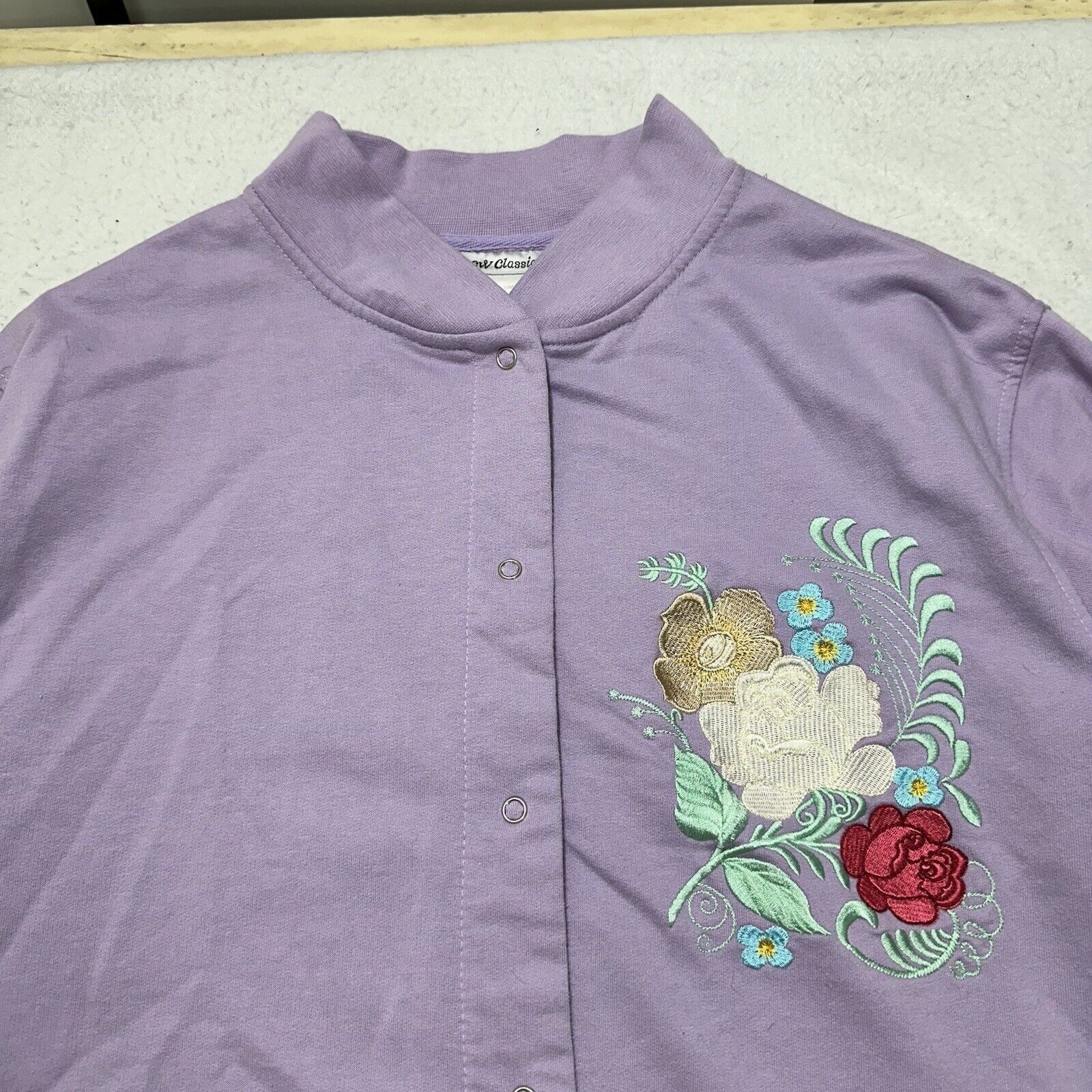 Other CW Classics Large Button Grandma Cardigan Sweater Lavender Size L / US 10 / IT 46 - 2 Thumbnail