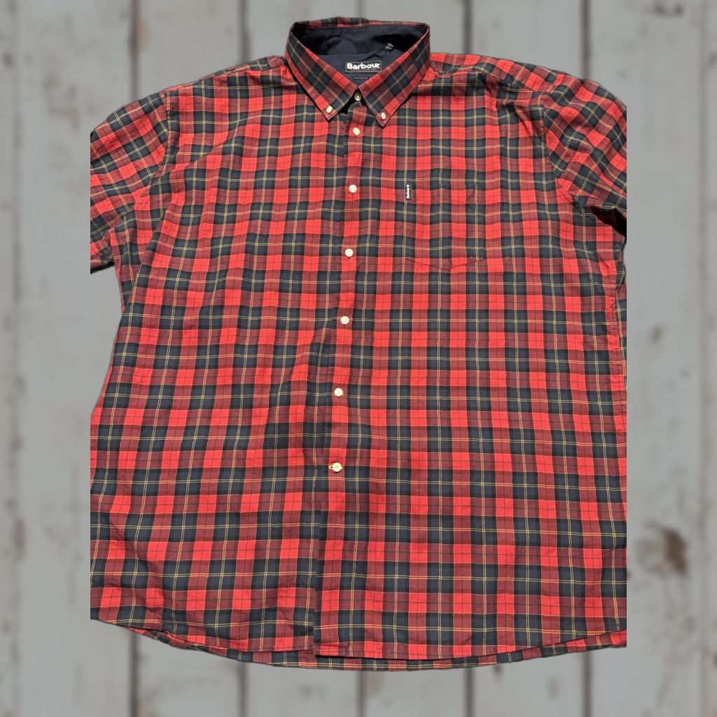 Barbour Barbour Shirt Mens Flannel Plaid Button Up 3XL Multicolor Tailored Fit Long Sleeve Button-Down Collar Pockets Dress Shirt Regular Mens Size US XXL / EU 58 / 5 - 1 Thumbnail