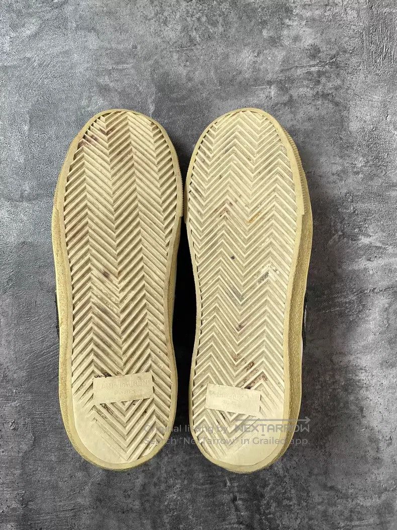 Saint Laurent Paris Saint Laurent Paris Diamond Distressed Sneakers Size US 5 / EU 37 - 8 Thumbnail
