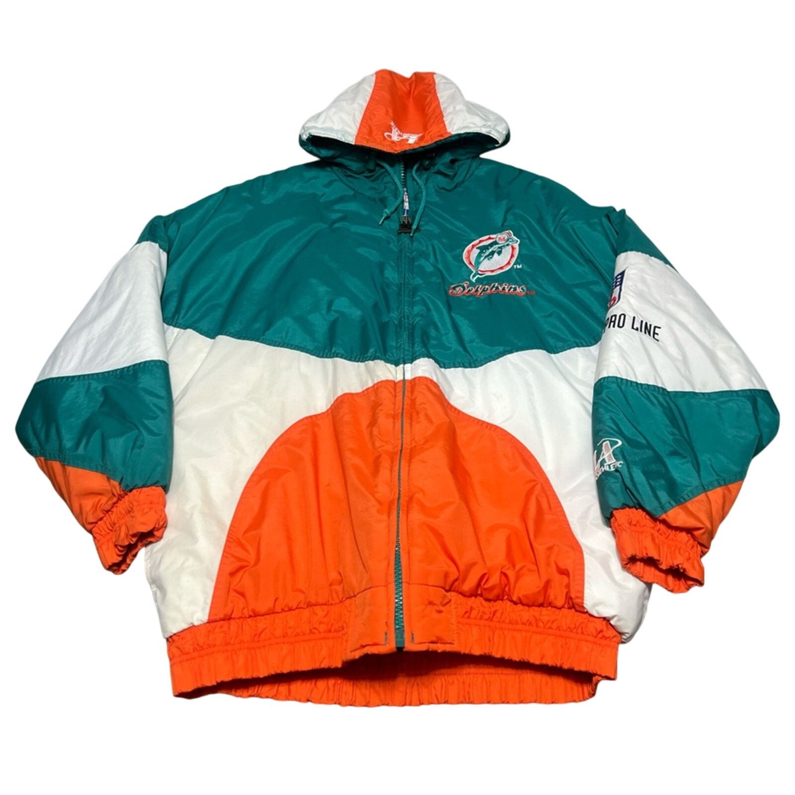 Logo Athletic VTG 90s Miami Dolphins Pro Line Logo Athletic Puffer Jacket Size US L / EU 52-54 / 3 - 2 Thumbnail