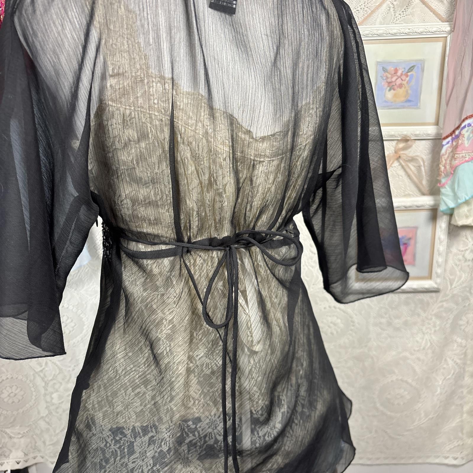 Other y2k sheer beaded tie back blouse Size M / US 6-8 / IT 42-44 - 5 Thumbnail