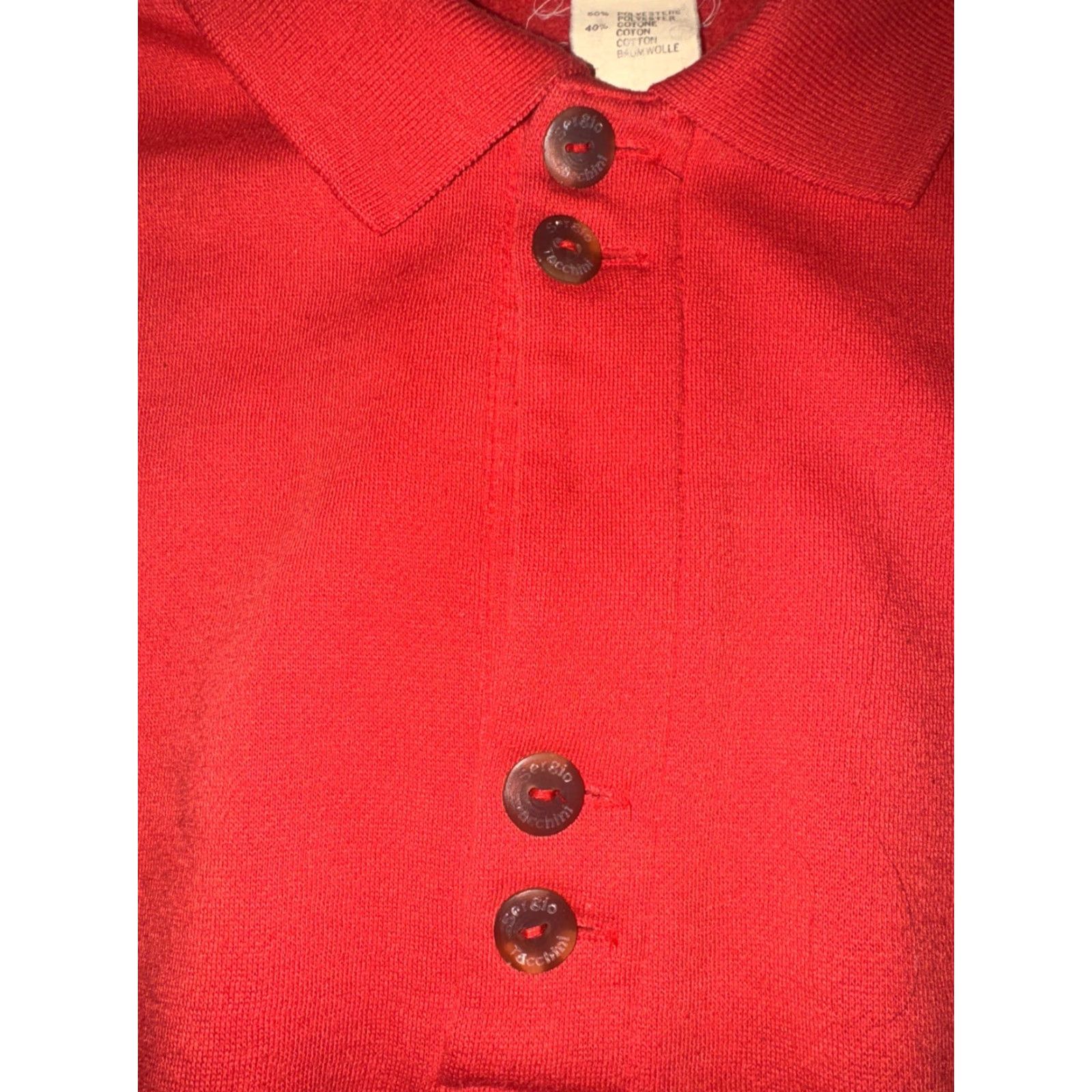 Sergio Tacchini VINTAGE Sergio Tacchini Sweatshirt Red Collared Pullover M 90s Mens Size US M / EU 48-50 / 2 - 4 Thumbnail