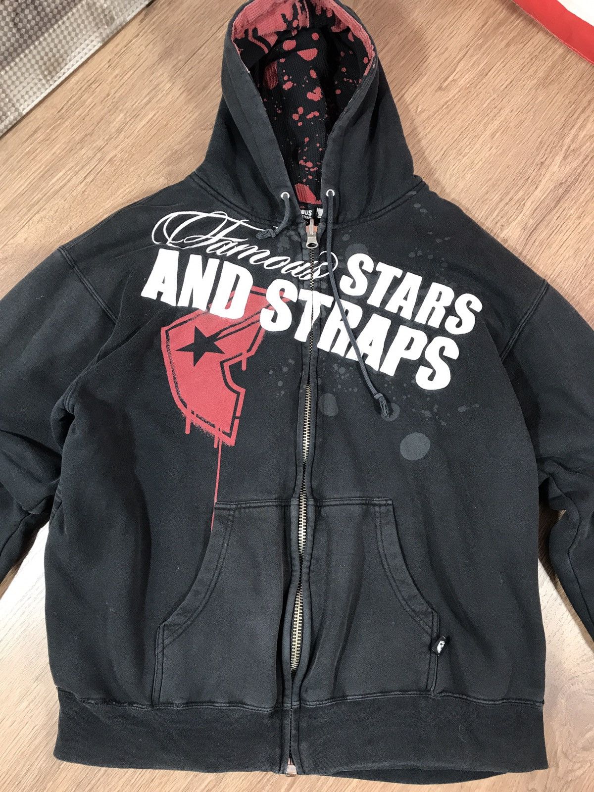 Famous Stars And Straps × Rap Tees × Vintage Vintage Rare Famous Stars & Straps Zip Hoodie Size US XL / EU 56 / 4 - 4 Thumbnail