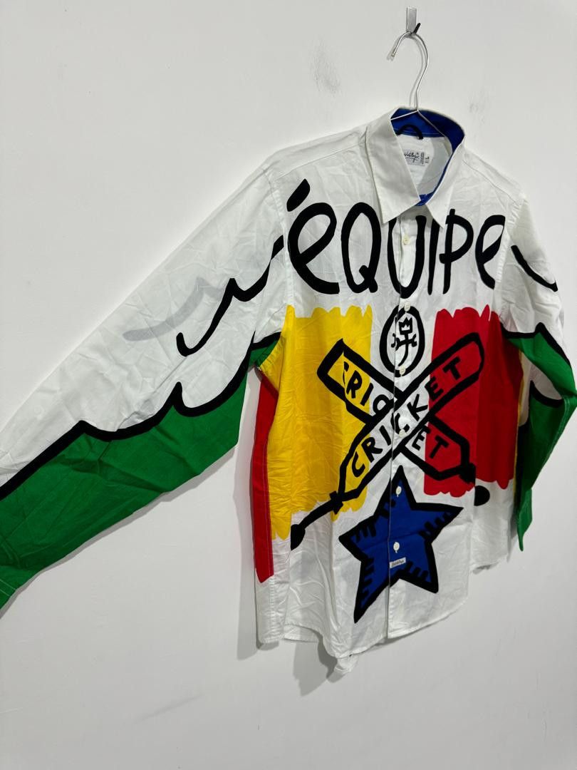 Jean Charles De Castelbajac Vintage Jean Charles De Castelbajac 'equipe Cricket Shirt Size US L / EU 52-54 / 3 - 5 Thumbnail