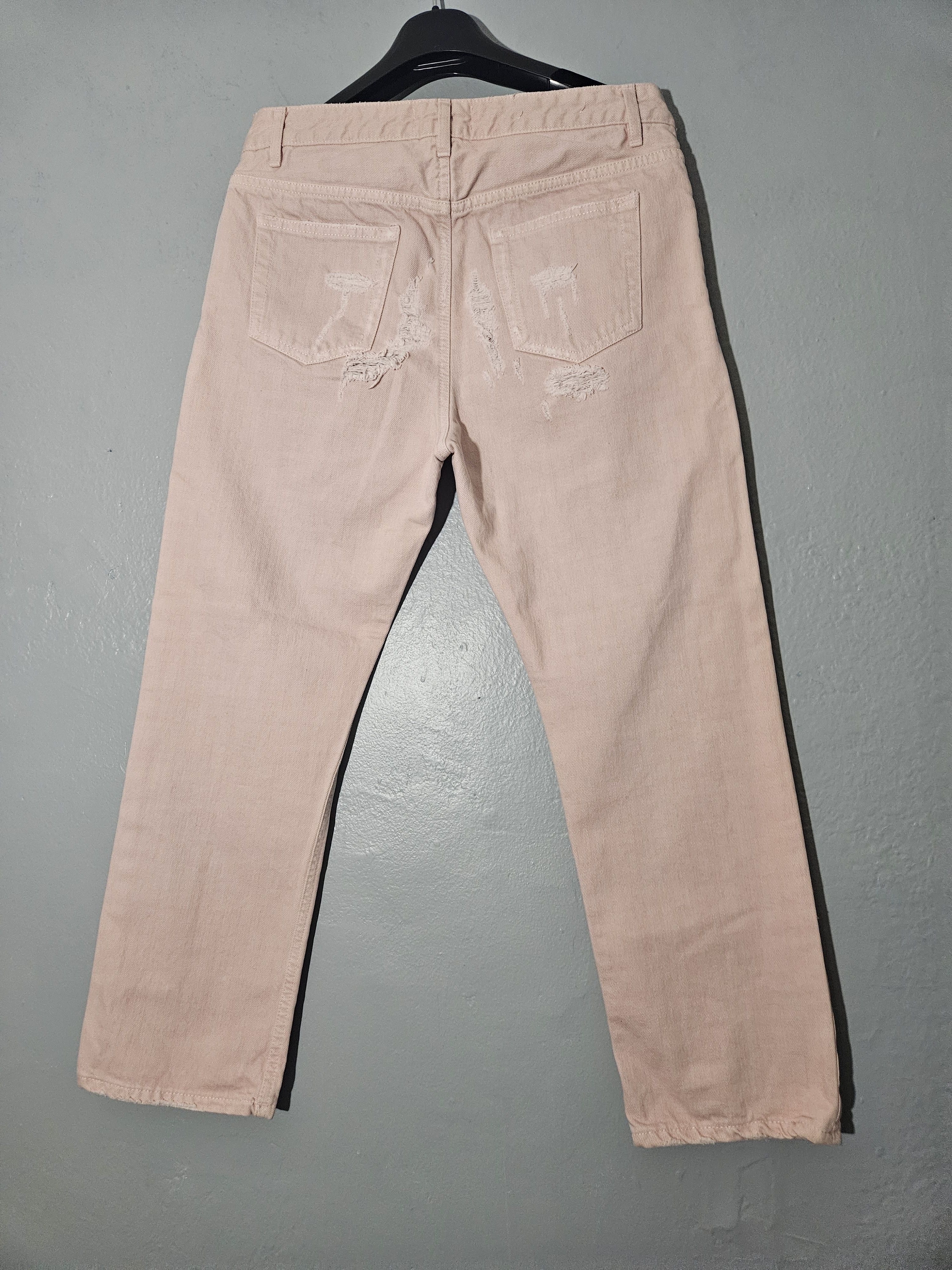 Acne Studios Pop Pink Trash Distressed Pink Denim Jeans Size US 34 / EU 50 - 4 Thumbnail