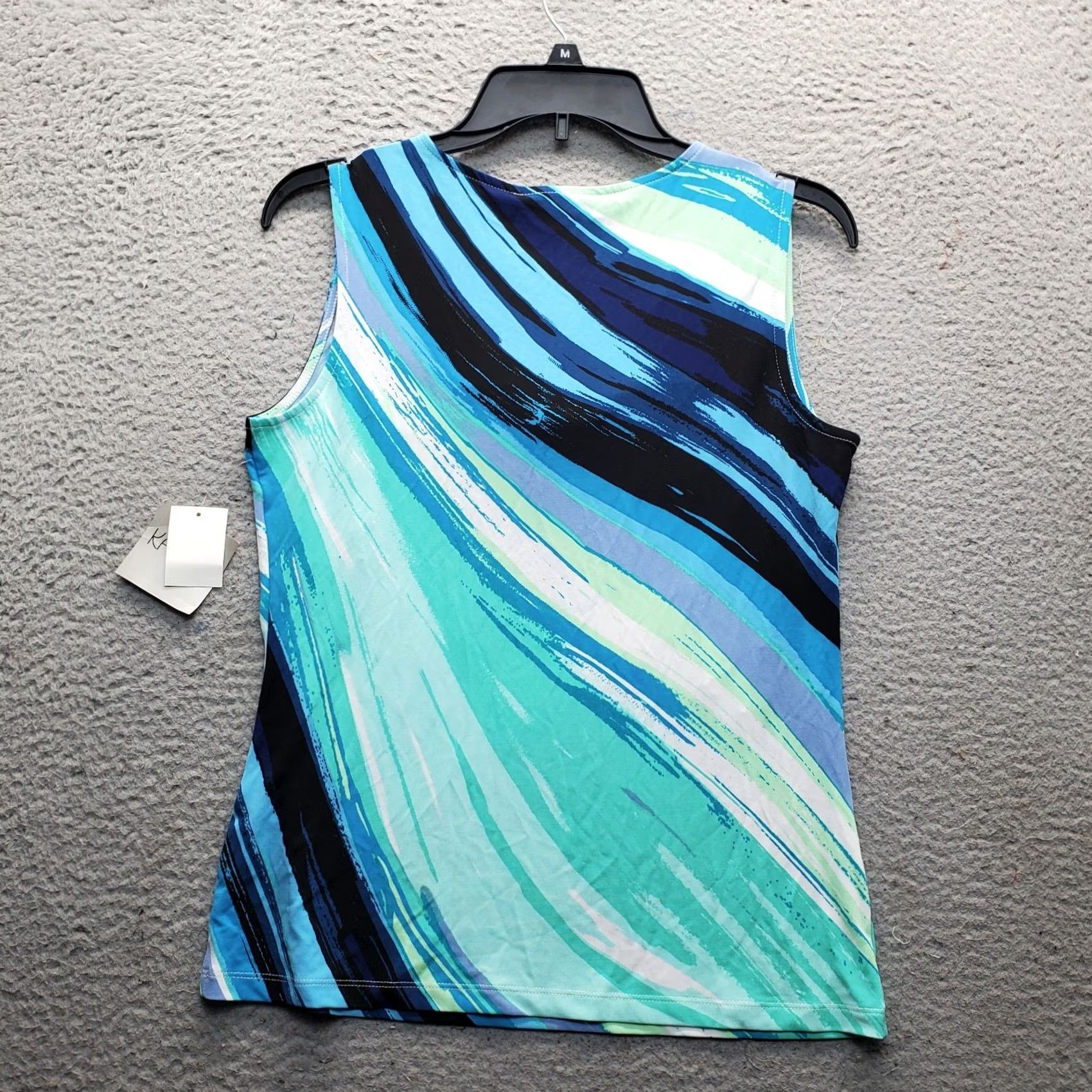 Kasper Kasper Blouse Top Womens S Multicolor Swirl Print Stretch Cowl Neck Pullover Shirt Size S / US 4 / IT 40 - 2 Thumbnail