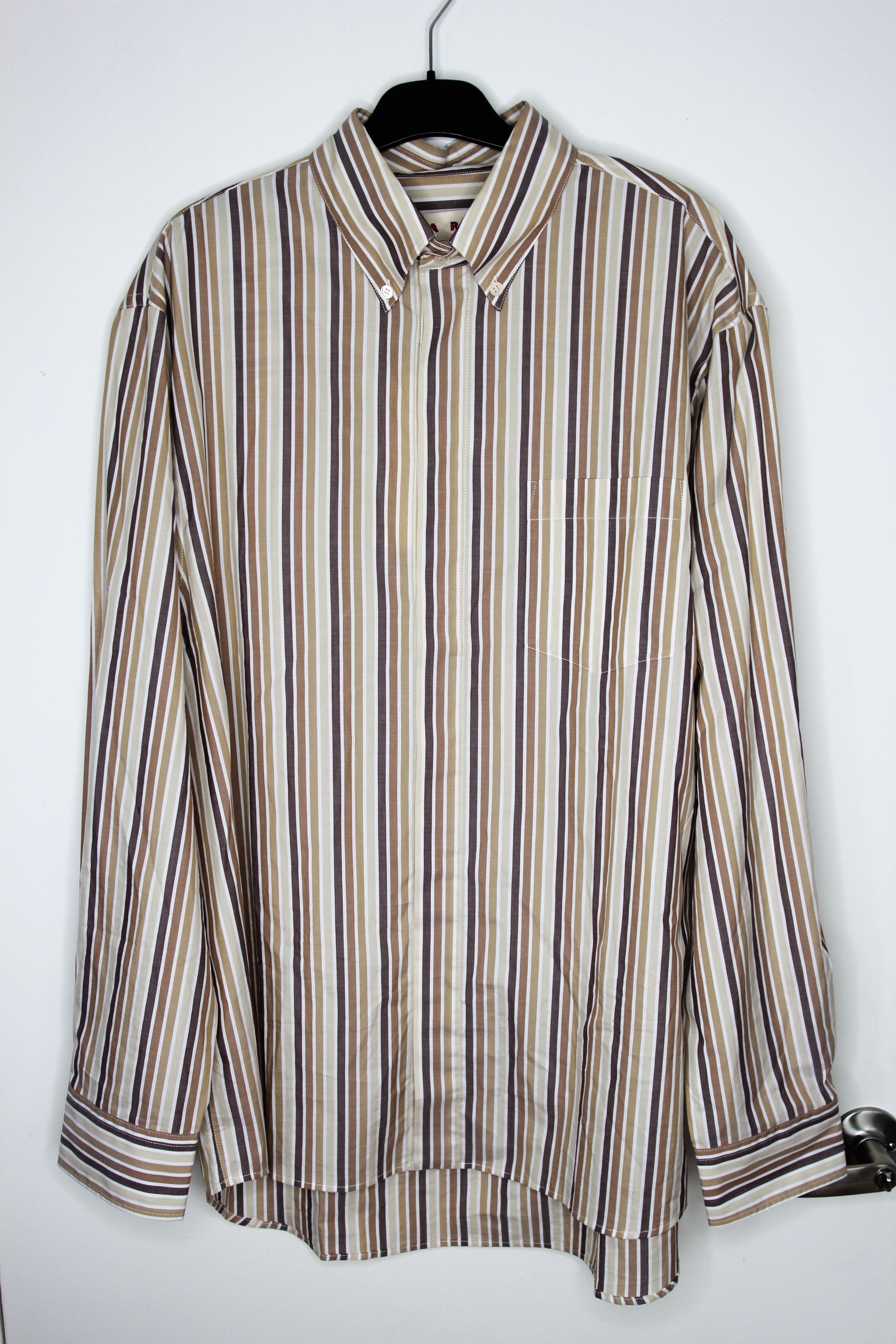 Marni BNWT AW24 MARNI STRIPED POPLIN NOMAD SHIRT 52 Size US L / EU 52-54 / 3 - 2 Thumbnail