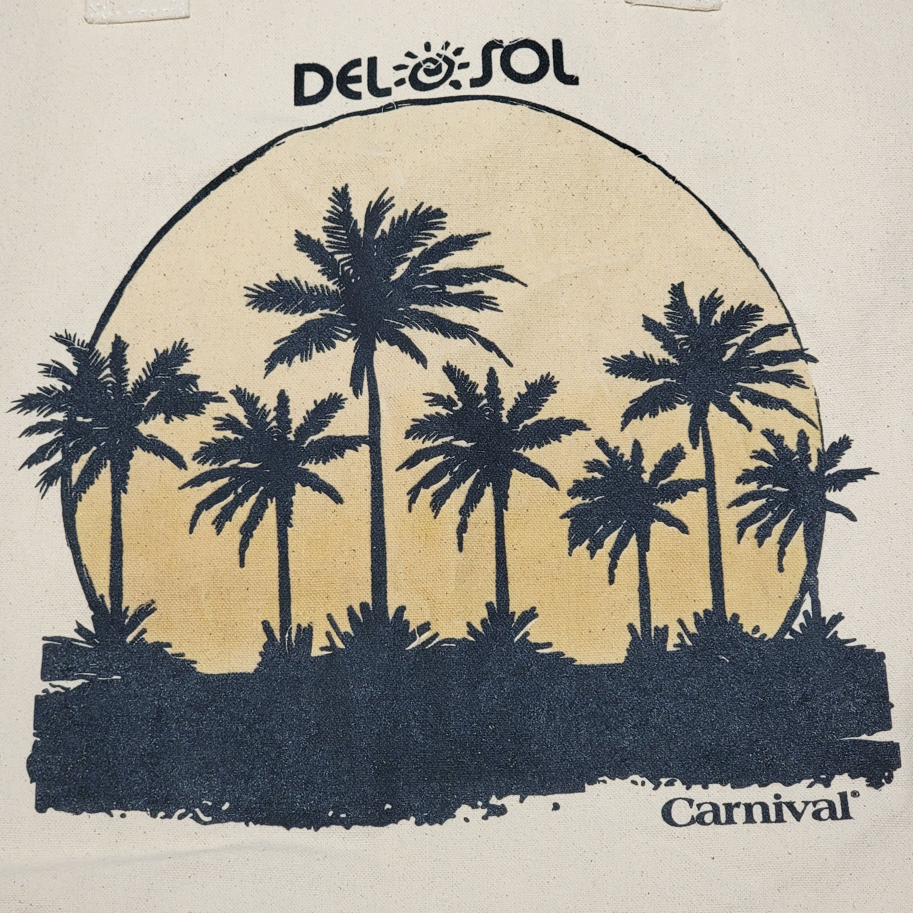 Other Del Sol Carnival Cruise Canvas Tote / Bag Palm Tree Scene Size ONE SIZE - 2 Thumbnail