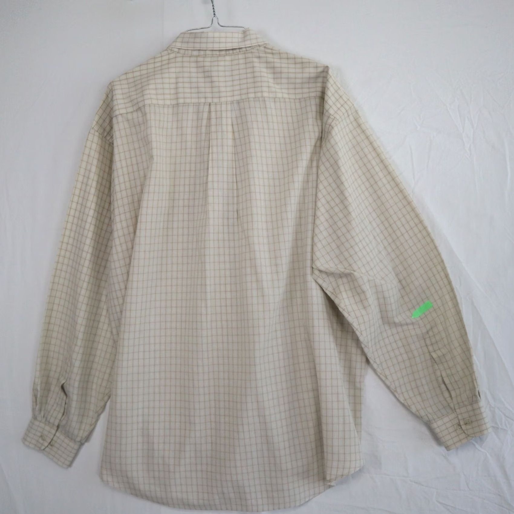 Van Heusen Van Heusen Shirt Mens XL Beige Plaid Pocket Button-Down Long Sleeve Size US XL / EU 56 / 4 - 3 Thumbnail