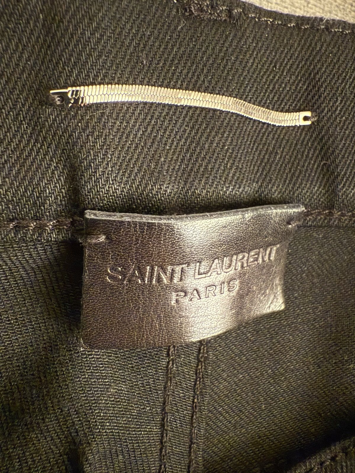 Saint Laurent Paris Saint Laurent Paris Skinny Jeans in Black Denim Size US 29 - 5 Thumbnail