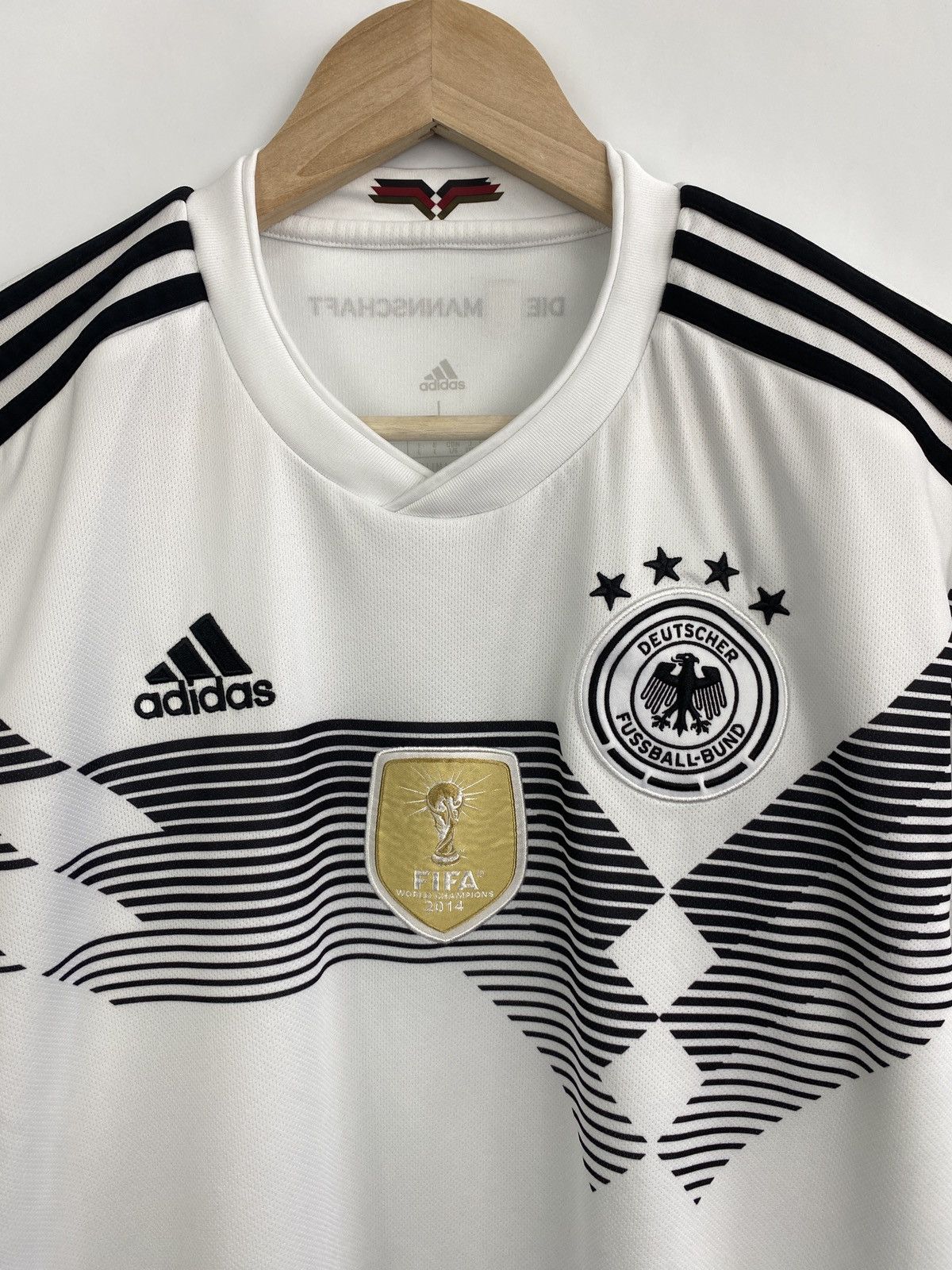 Adidas 🇩🇪 Adidas Germany 2014 WORLD CHAMPIONS jersey soccer t-shirt Size US L / EU 52-54 / 3 - 4 Thumbnail