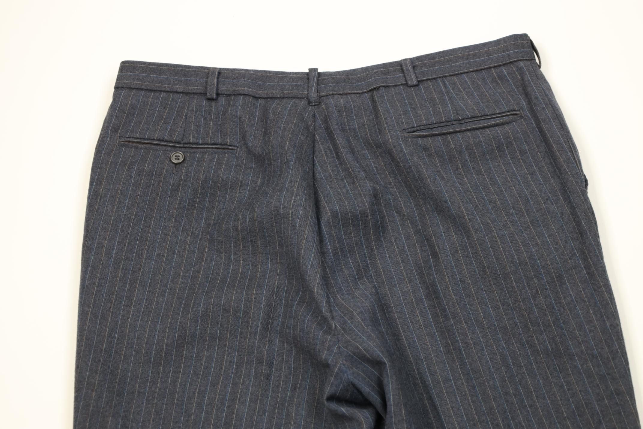 Vintage Vintage 70s Streetwear Wool Striped Wide Leg Chino Pants Size US 36 / EU 52 - 10 Thumbnail