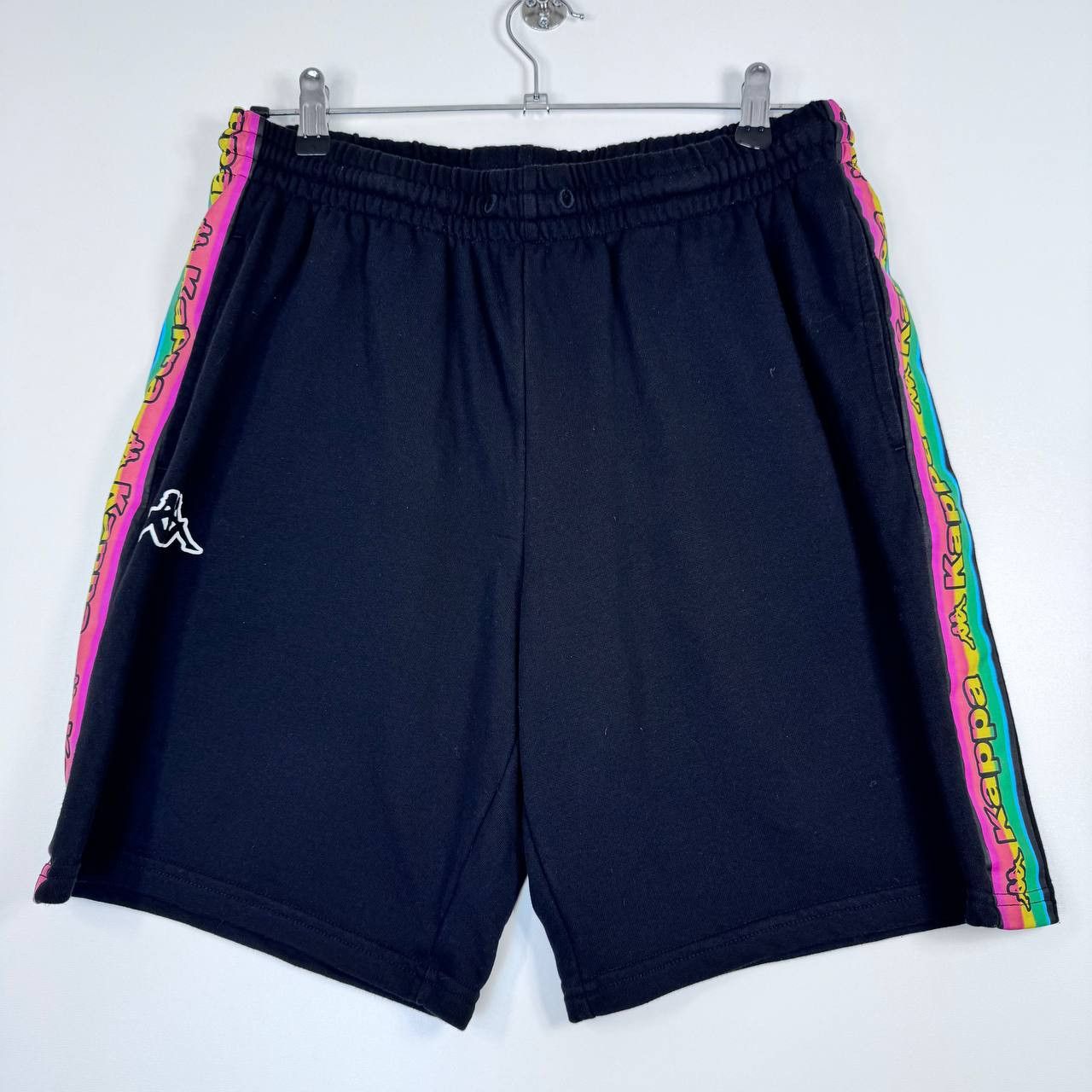 Kappa Kappa Tape Logo Shorts Navy Side Stripe Mens Size L Size US 40 / EU 56 - 1 Thumbnail