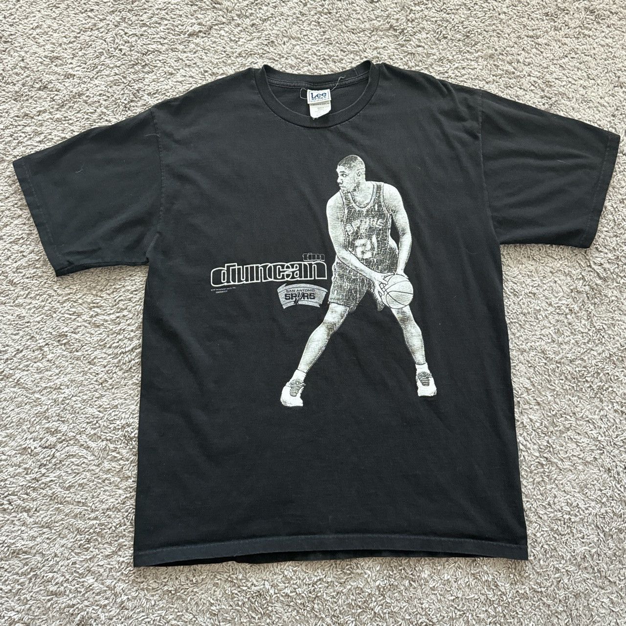 Image of NBA x Vintage Tim Duncan San Antonio Spurs Shirt (Xl) in Black, Men's