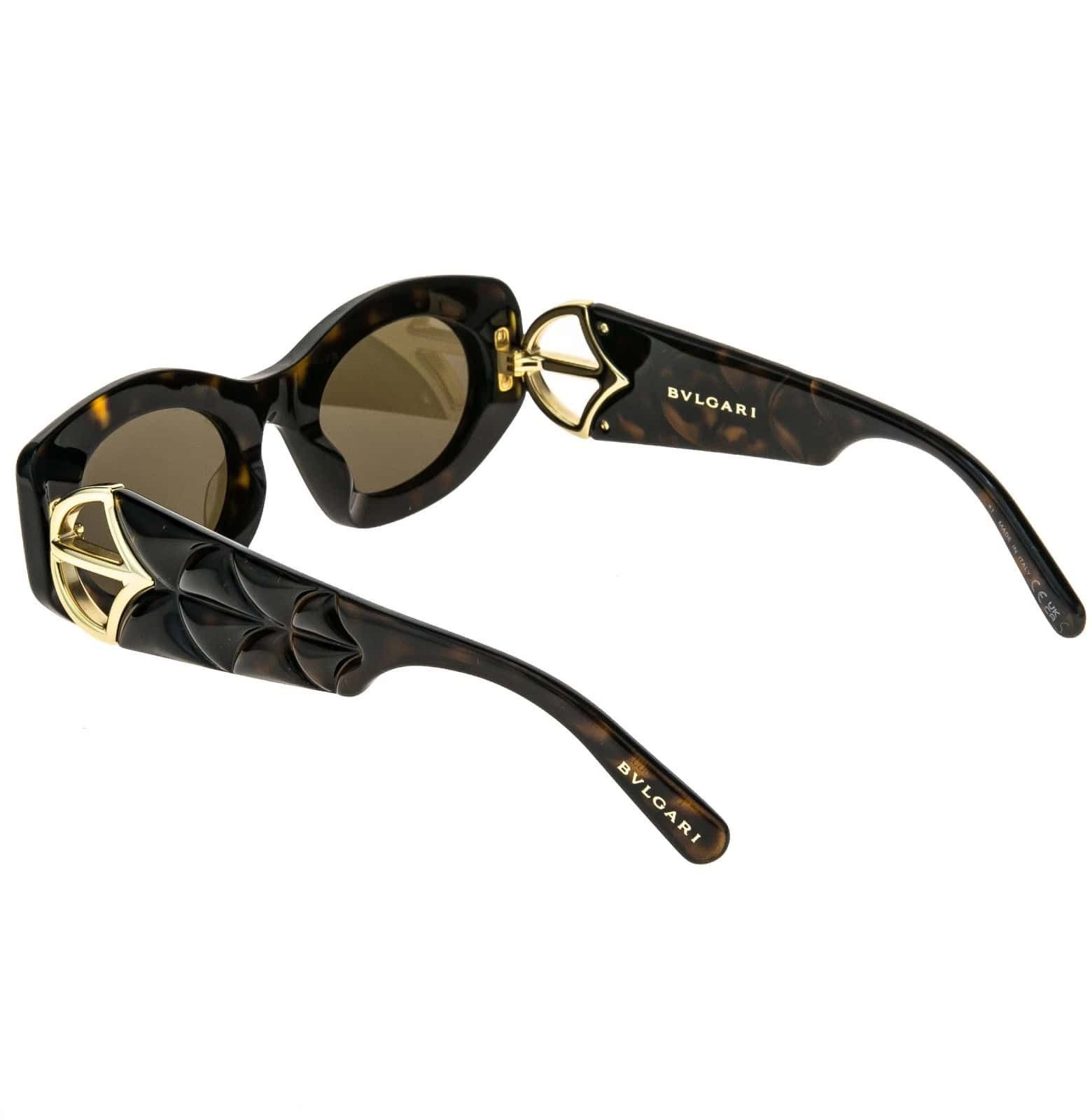 Bvlgari BVLGARI 40049 CALLA BV40049I Brown Oval Sunglasses 53E Size ONE SIZE - 8 Thumbnail