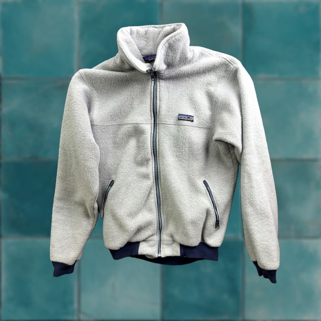 Patagonia VINTAGE Patagonia Jacket Gray Small Full Zip Pile Fleece Bomber USA Made Pocket Zippered Pockets Winter Mens Short 80s Size US S / EU 44-46 / 1 - 1 Thumbnail