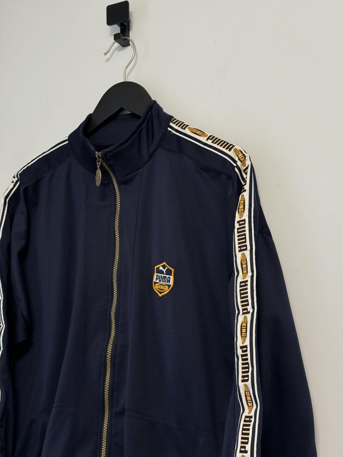 Puma Vintage Puma King Track Jacket Navy Blue Tape Logo Size US XL / EU 56 / 4 - 5 Thumbnail